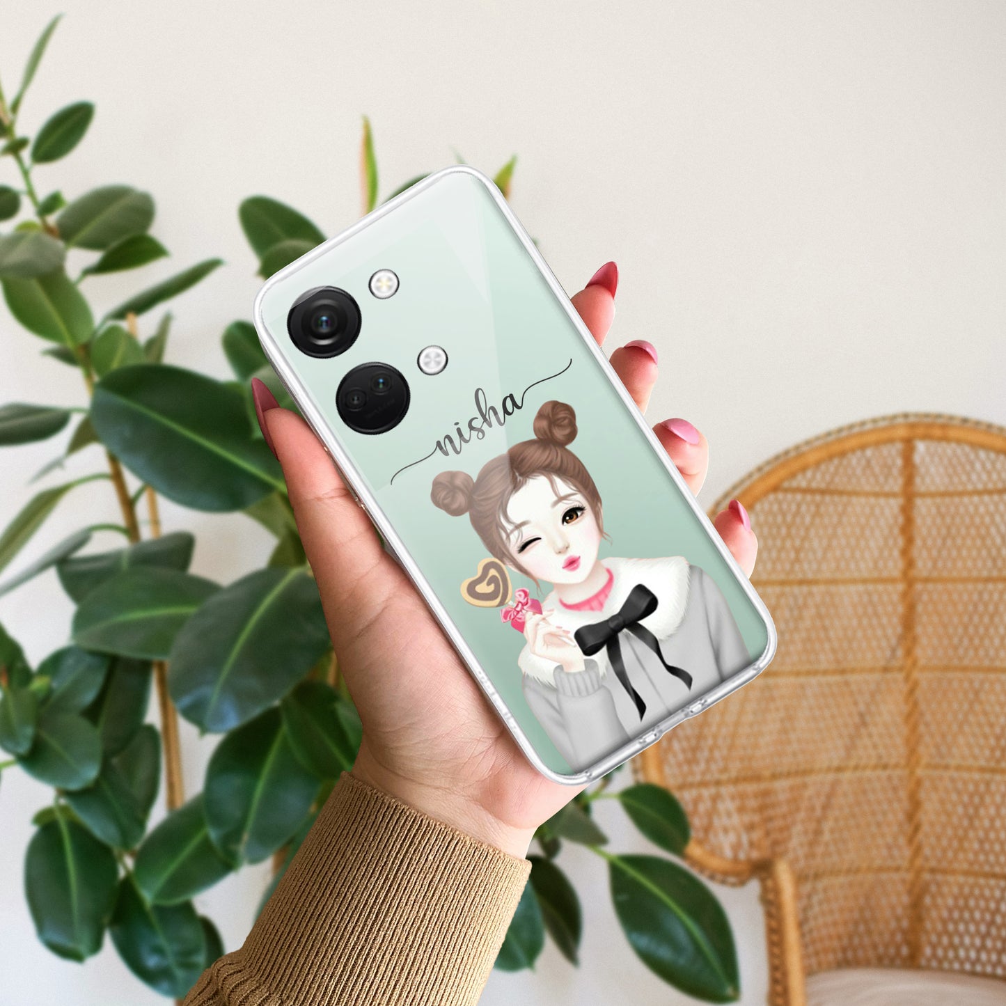 Candy Wink Customize Transparent Silicon Case For OnePlus