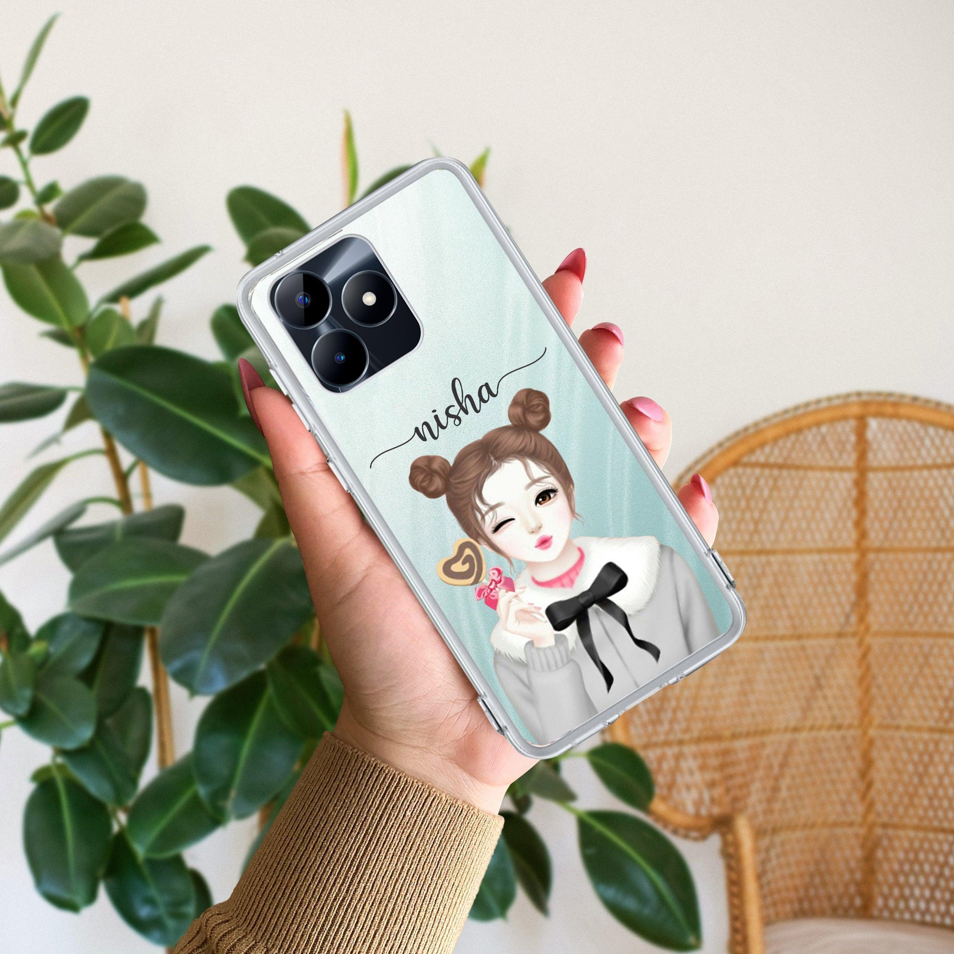 Candy Wink Customize Transparent Silicon Case For Realme/Narzo - ShopOnCliQ