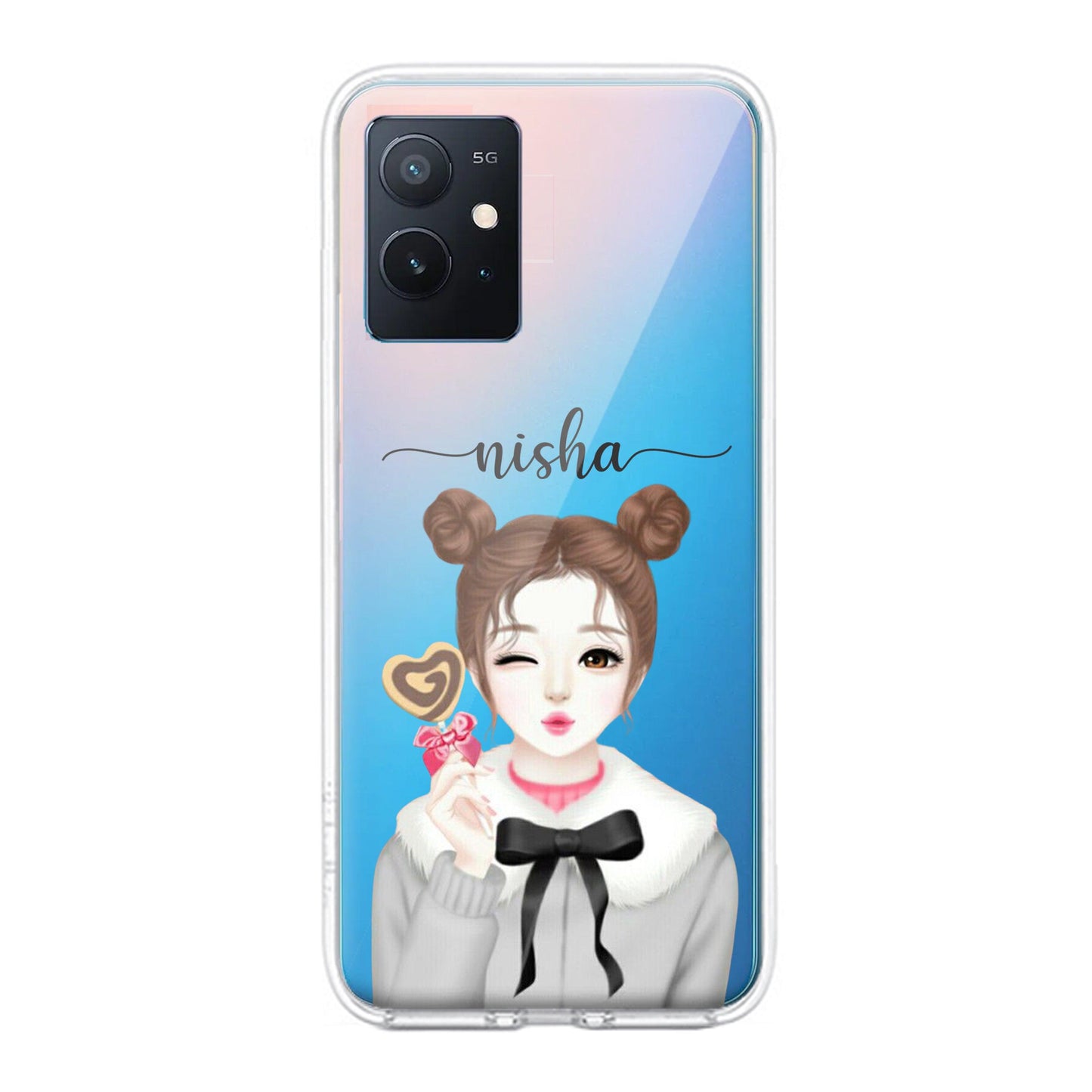 Candy Wink Customize Transparent Silicon Case For iQOO