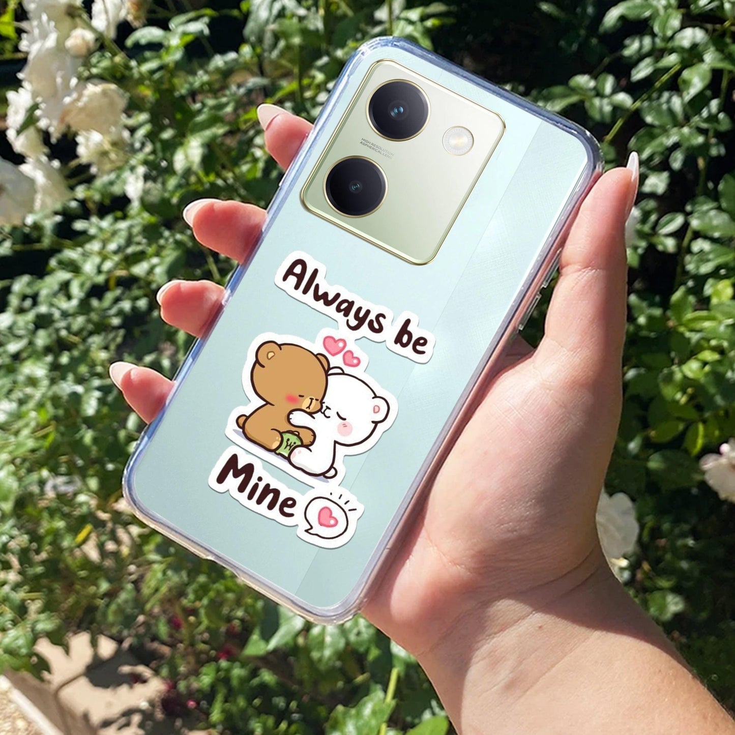 Cute Cuddle Bears Transparent Silicon Case For Vivo