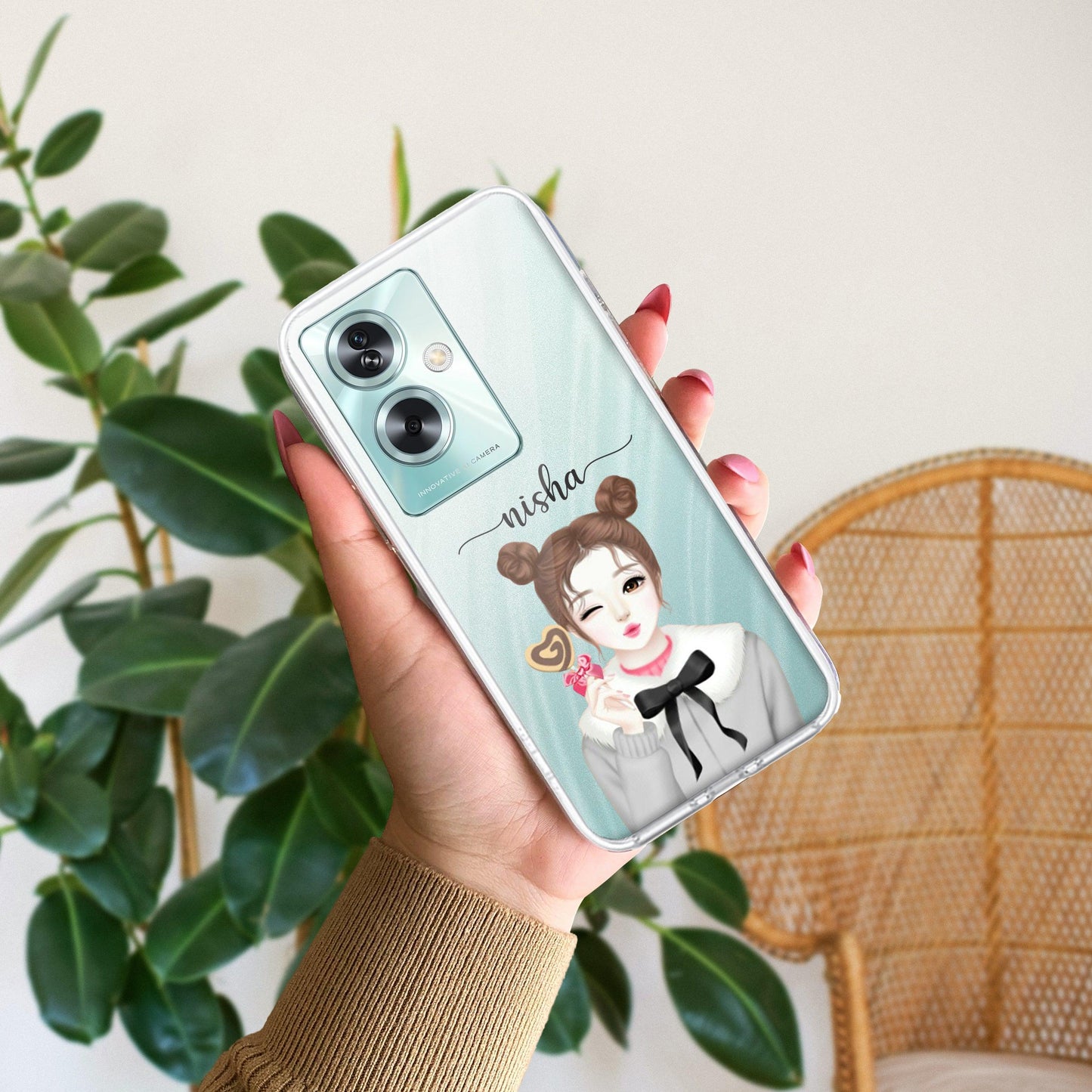 Candy Wink Customize Transparent Silicon Case For Oppo
