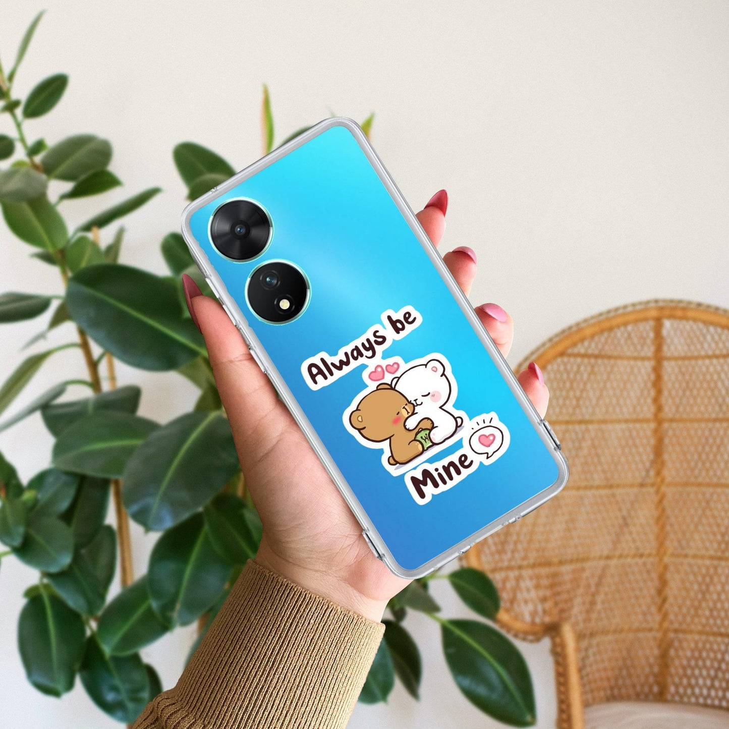 Cute Cuddle Bears Transparent Silicon Case For Vivo