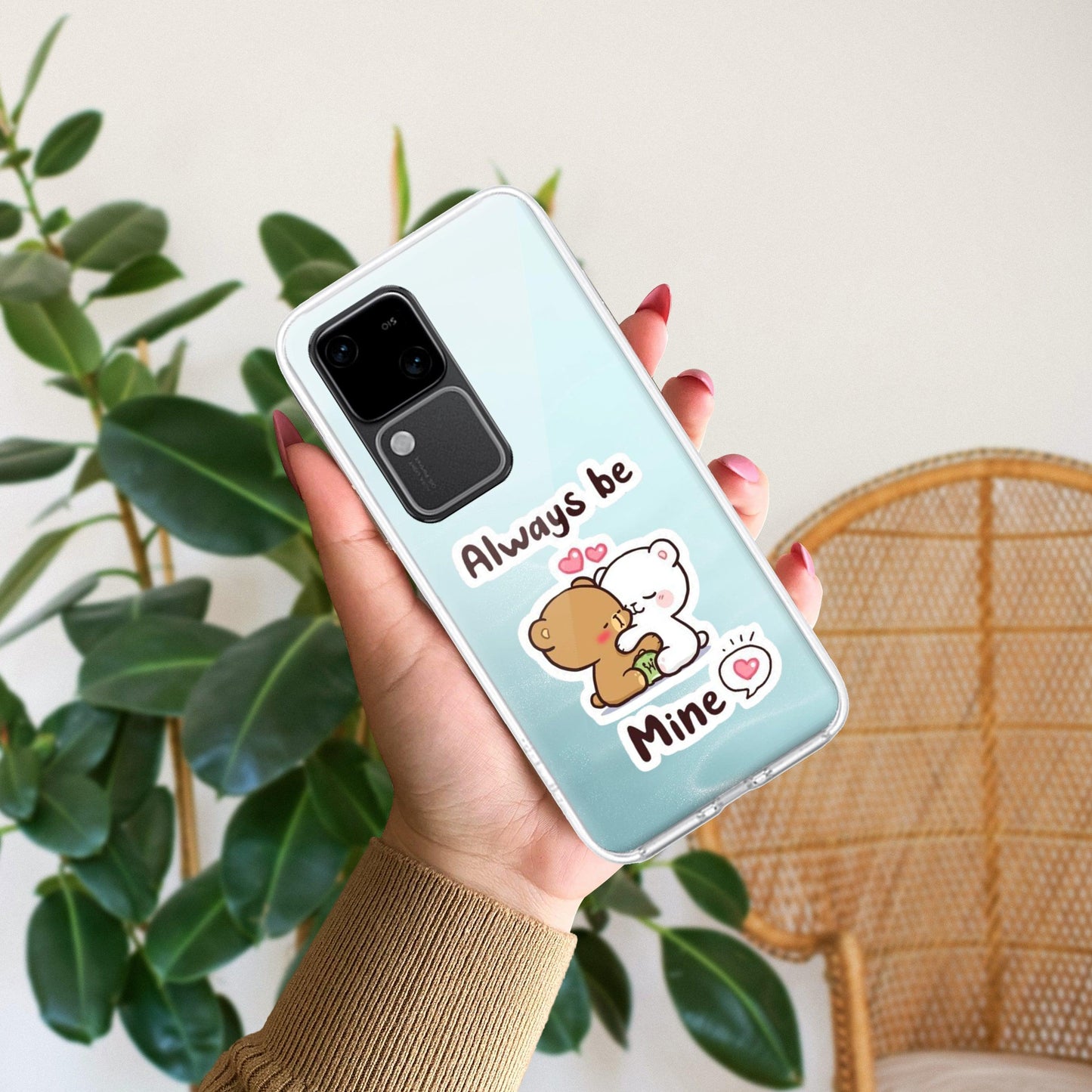 Cute Cuddle Bears Transparent Silicon Case For Vivo