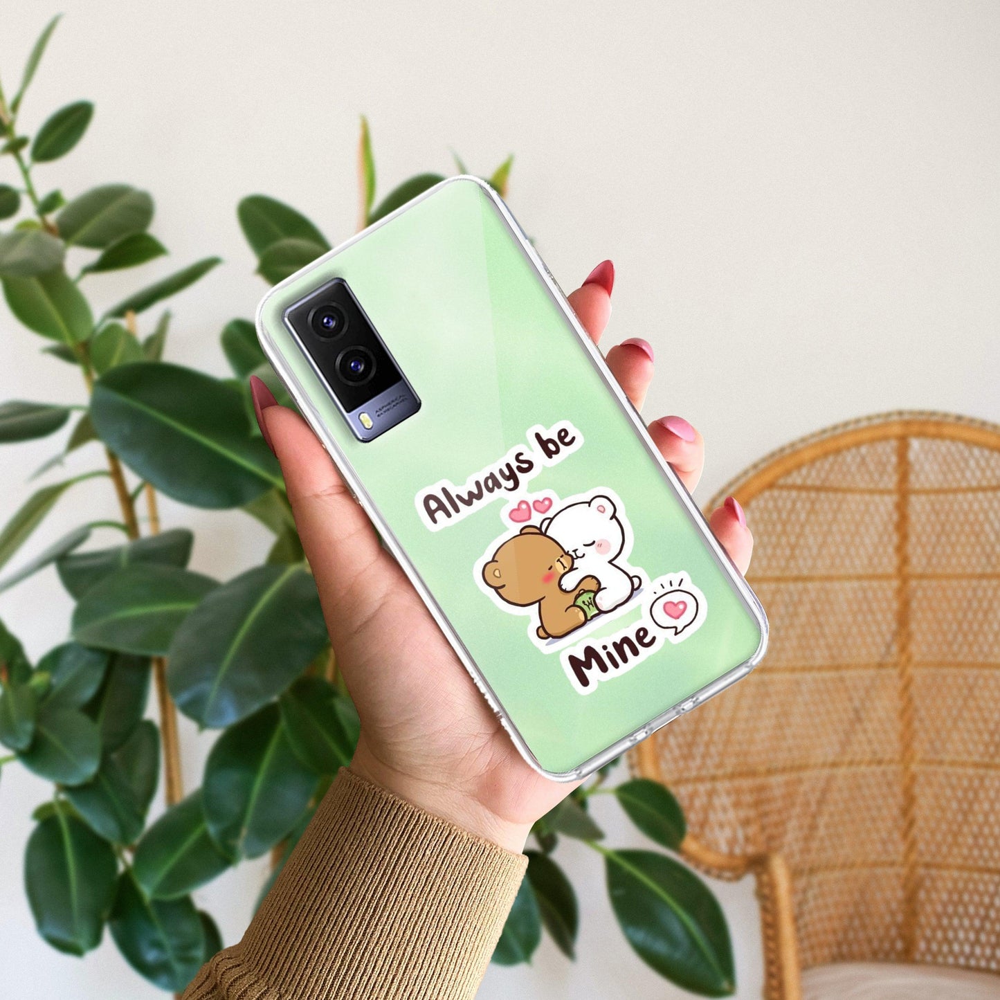 Cute Cuddle Bears Transparent Silicon Case For Vivo