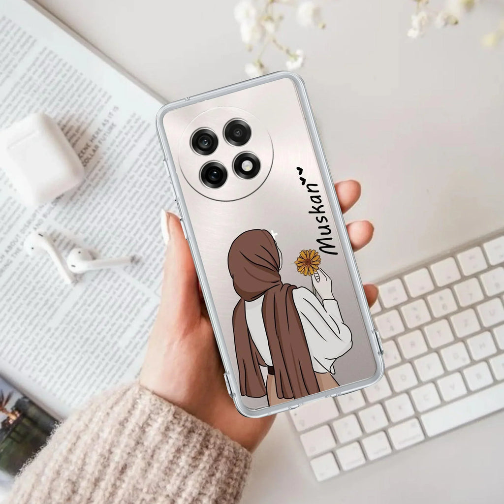 Personalized Hijab Girl Transparent Silicon Case V2 For OnePlus Nord CE 2 Lite
