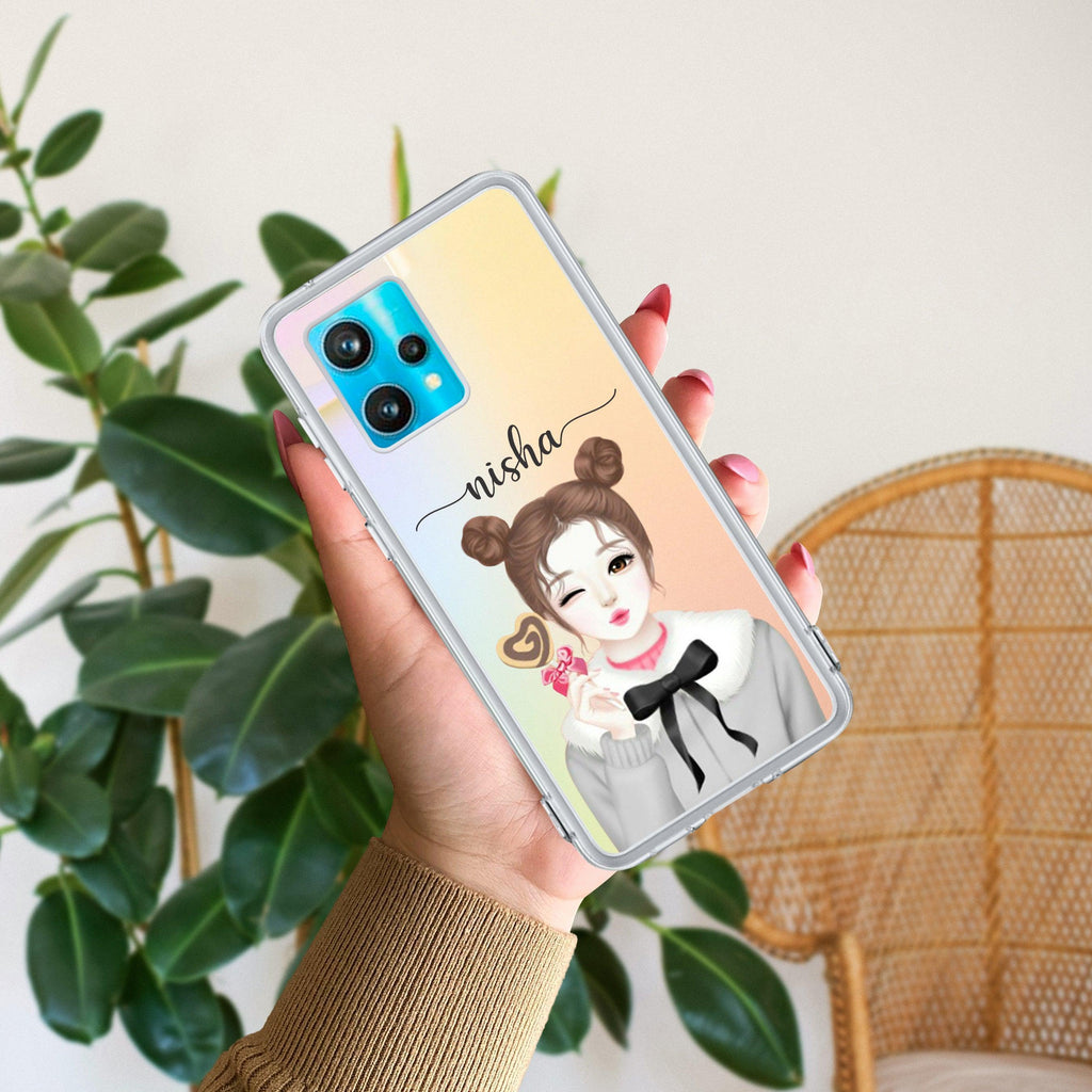 Candy Wink Customize Transparent Silicon Case For Realme 10 4G