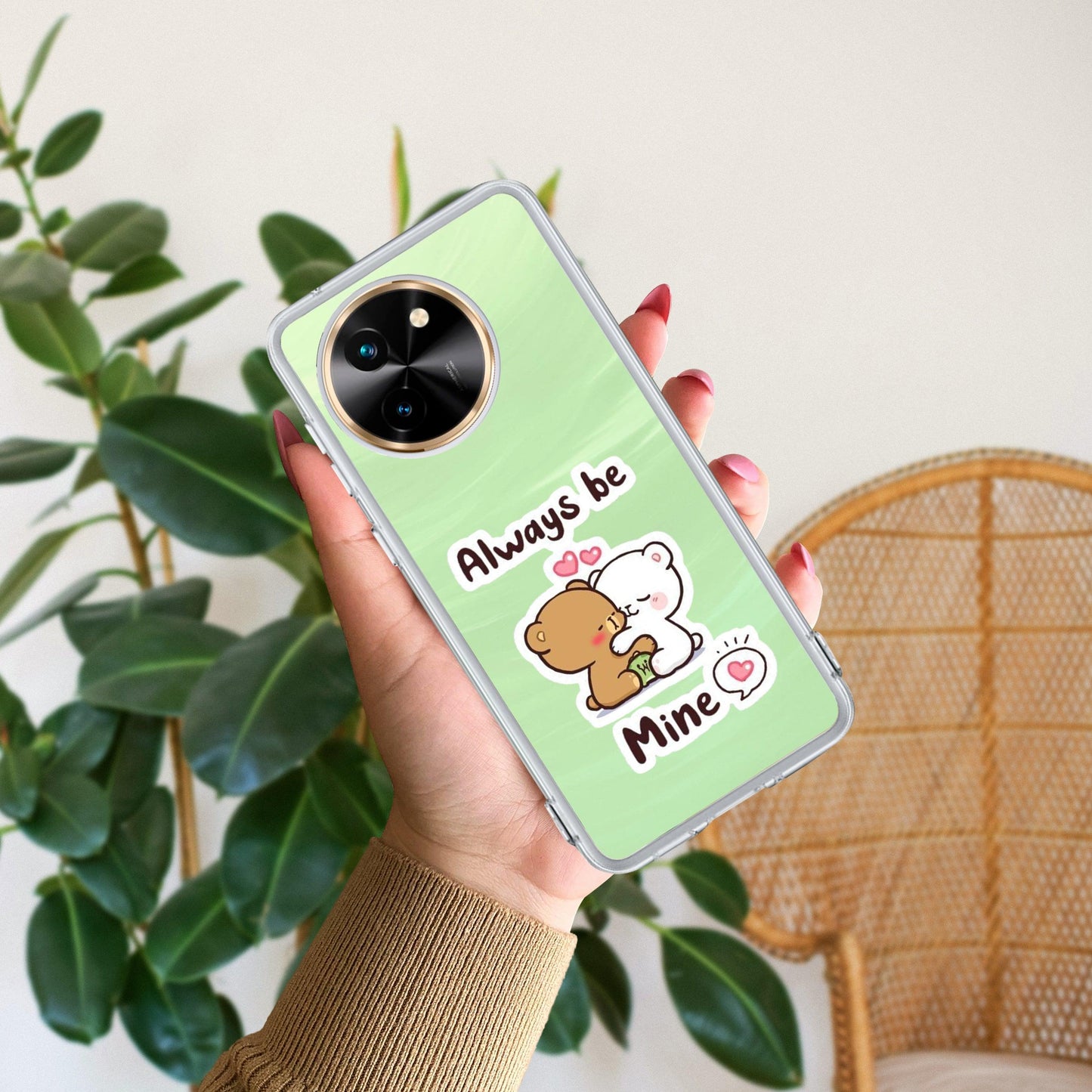 Cute Cuddle Bears Transparent Silicon Case For Vivo