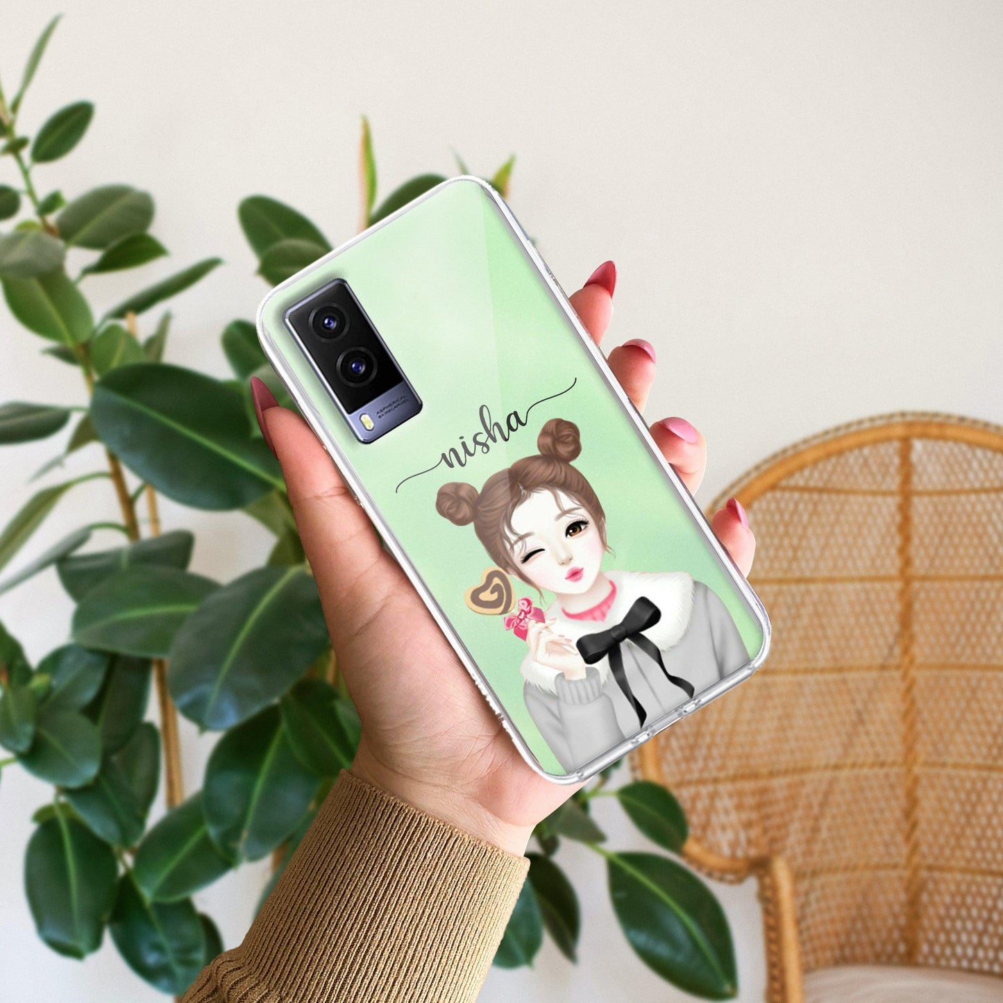 Candy Wink Customize Transparent Silicon Case For Vivo