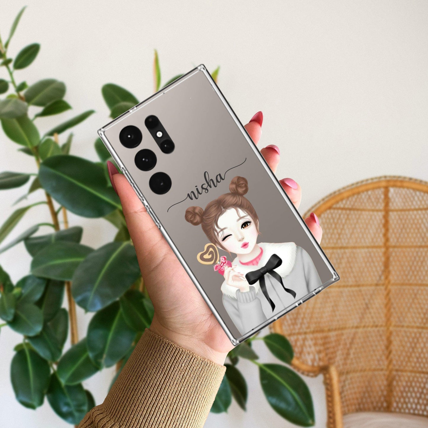 Candy Wink Customize Transparent Silicon Case For Samsung