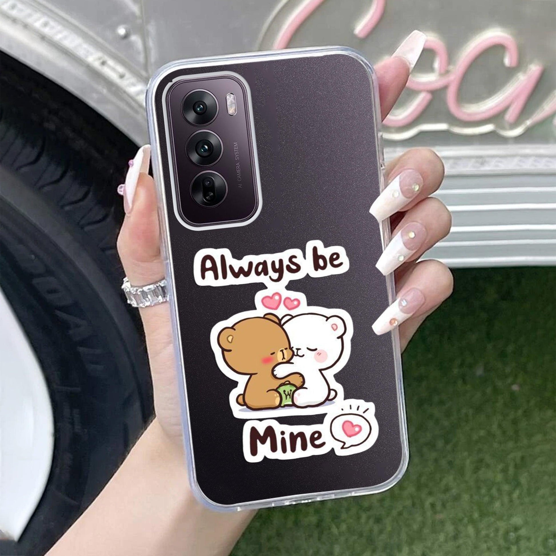 Cute Cuddle Bears Transparent Silicon Case For Oppo - ShopOnCliQ