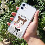Candy Wink Customize Transparent Silicon Case For iPhone 14 Plus