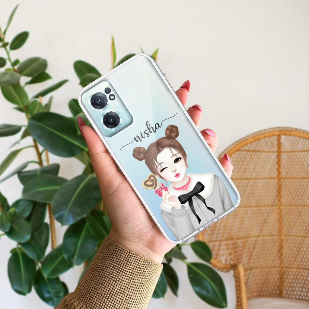 Candy Wink Customize Transparent Silicon Case For OnePlus Nord CE 2 5G