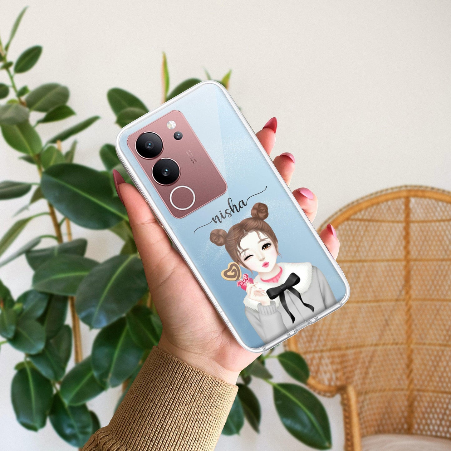 Candy Wink Customize Transparent Silicon Case For Vivo