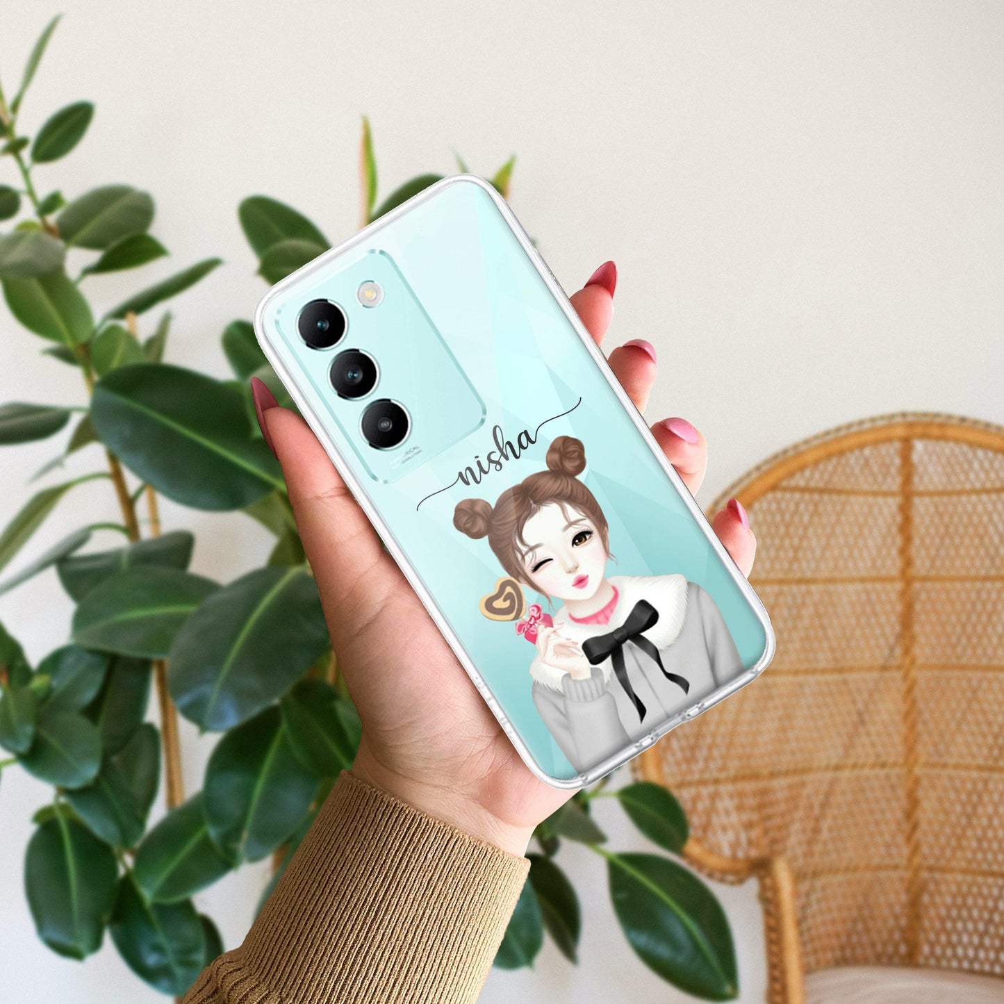 Candy Wink Customize Transparent Silicon Case For Vivo