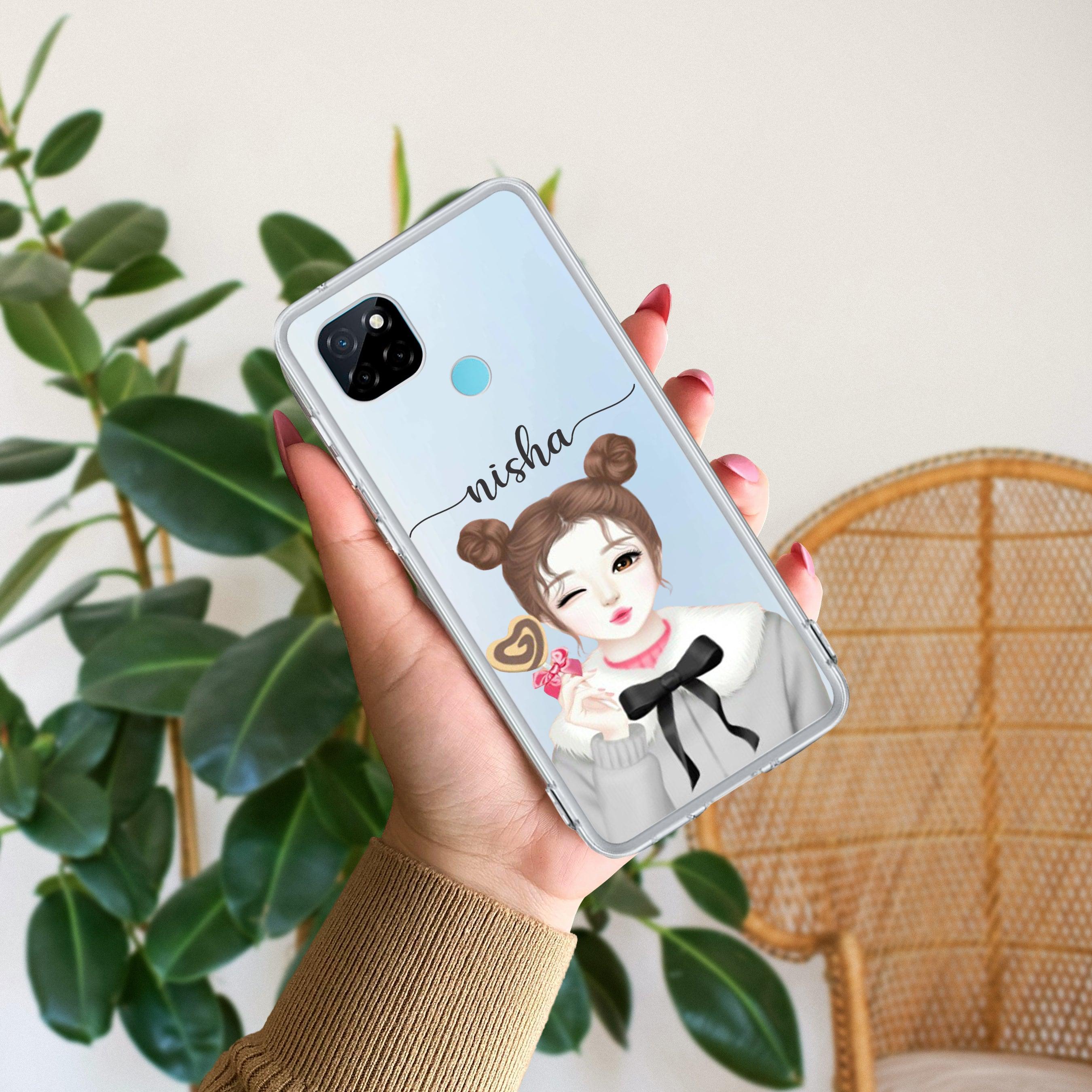 Candy Wink Customize Transparent Silicon Case For Realme Narzo 50 5G