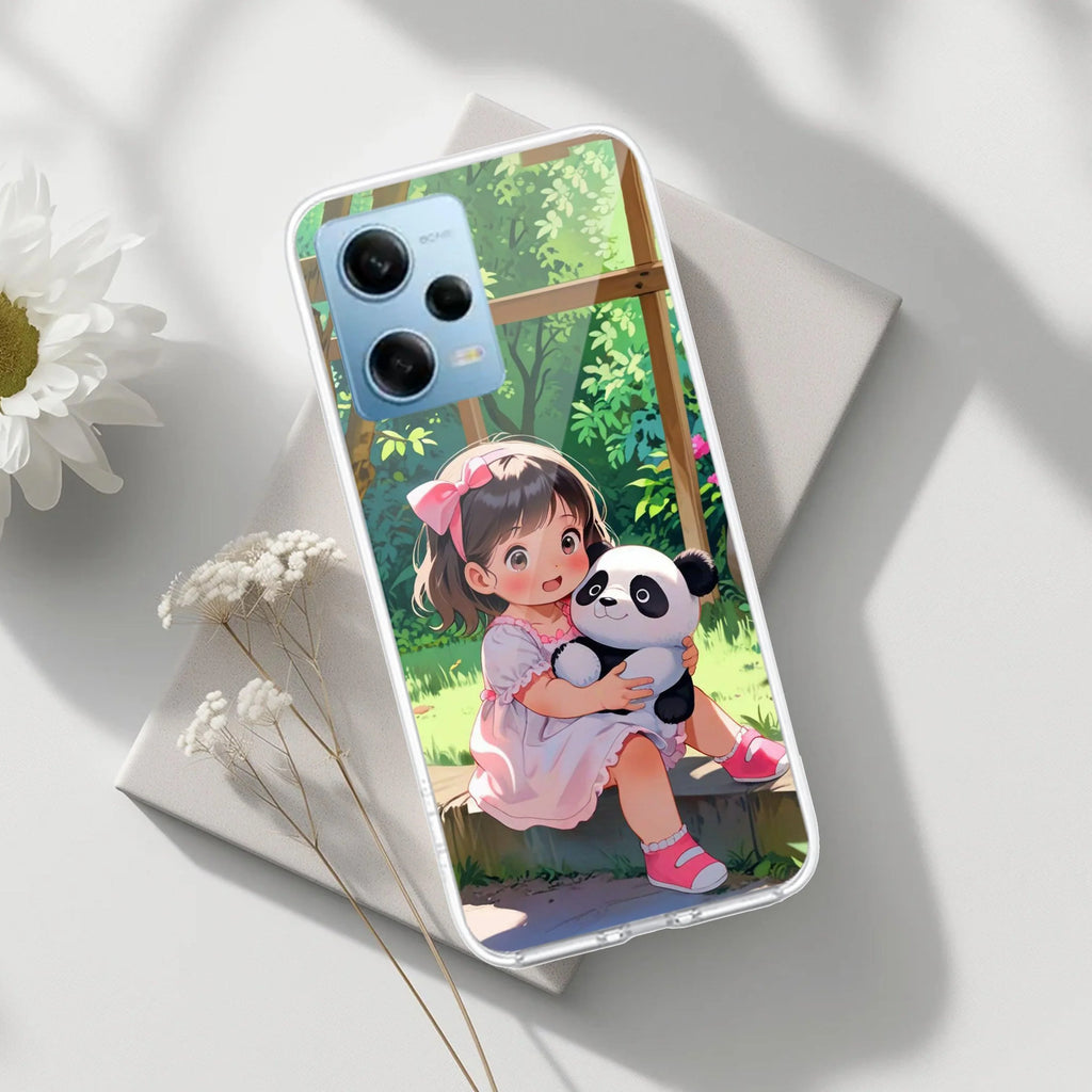 Blush & Panda Transparent Silicon Case For Redmi Note 10 / 10S