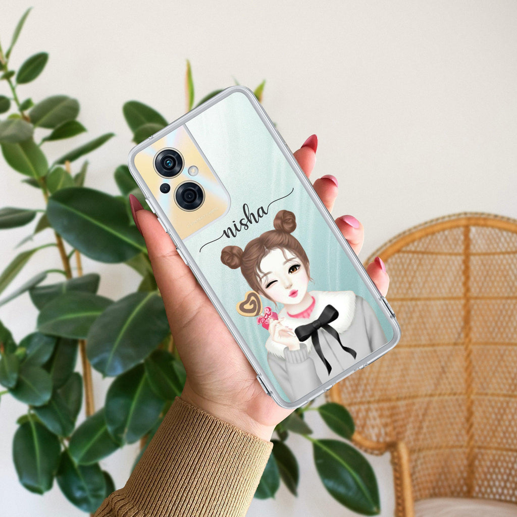 Candy Wink Customize Anti Yellow Case For Oppo F21 Pro (5G)