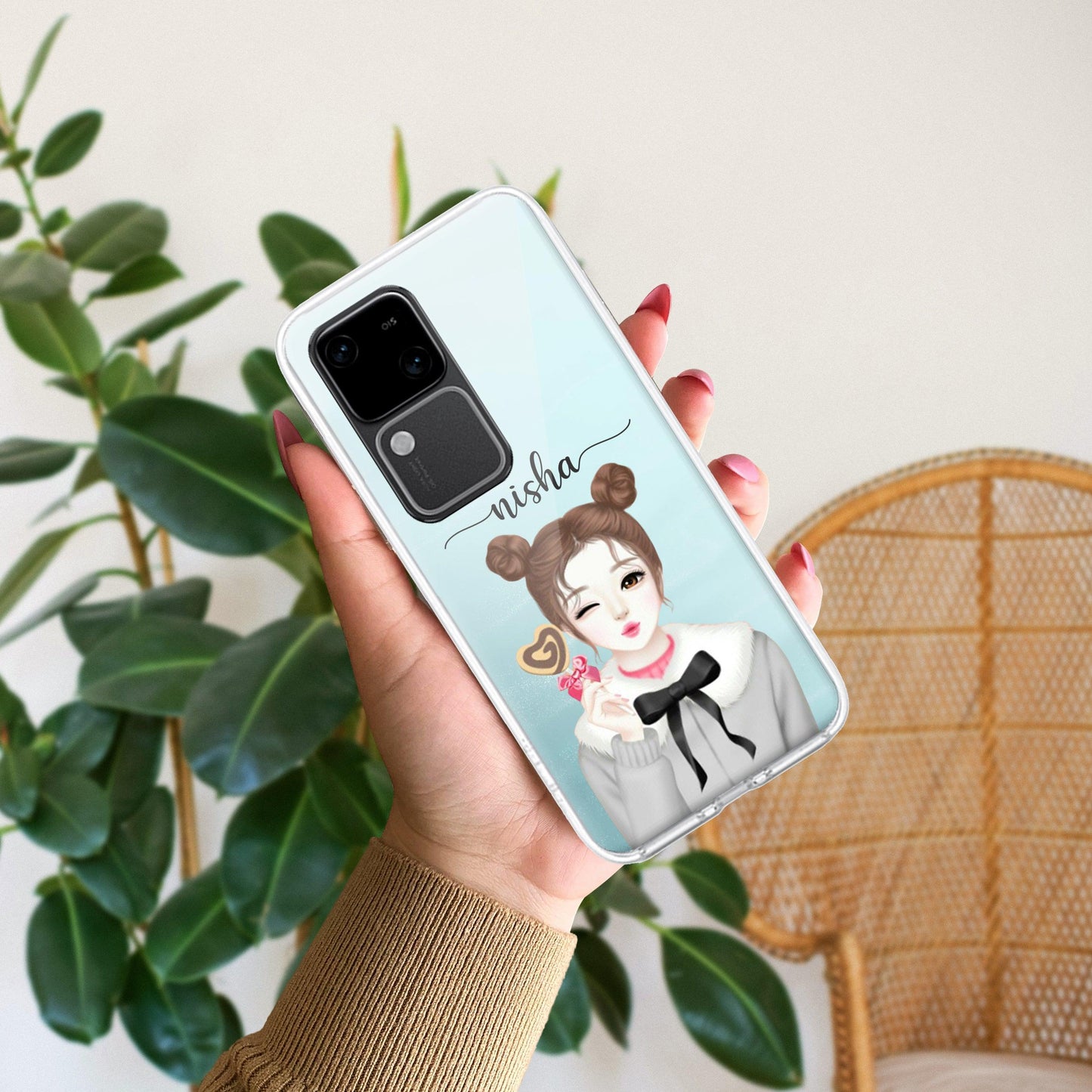 Candy Wink Customize Transparent Silicon Case For Vivo