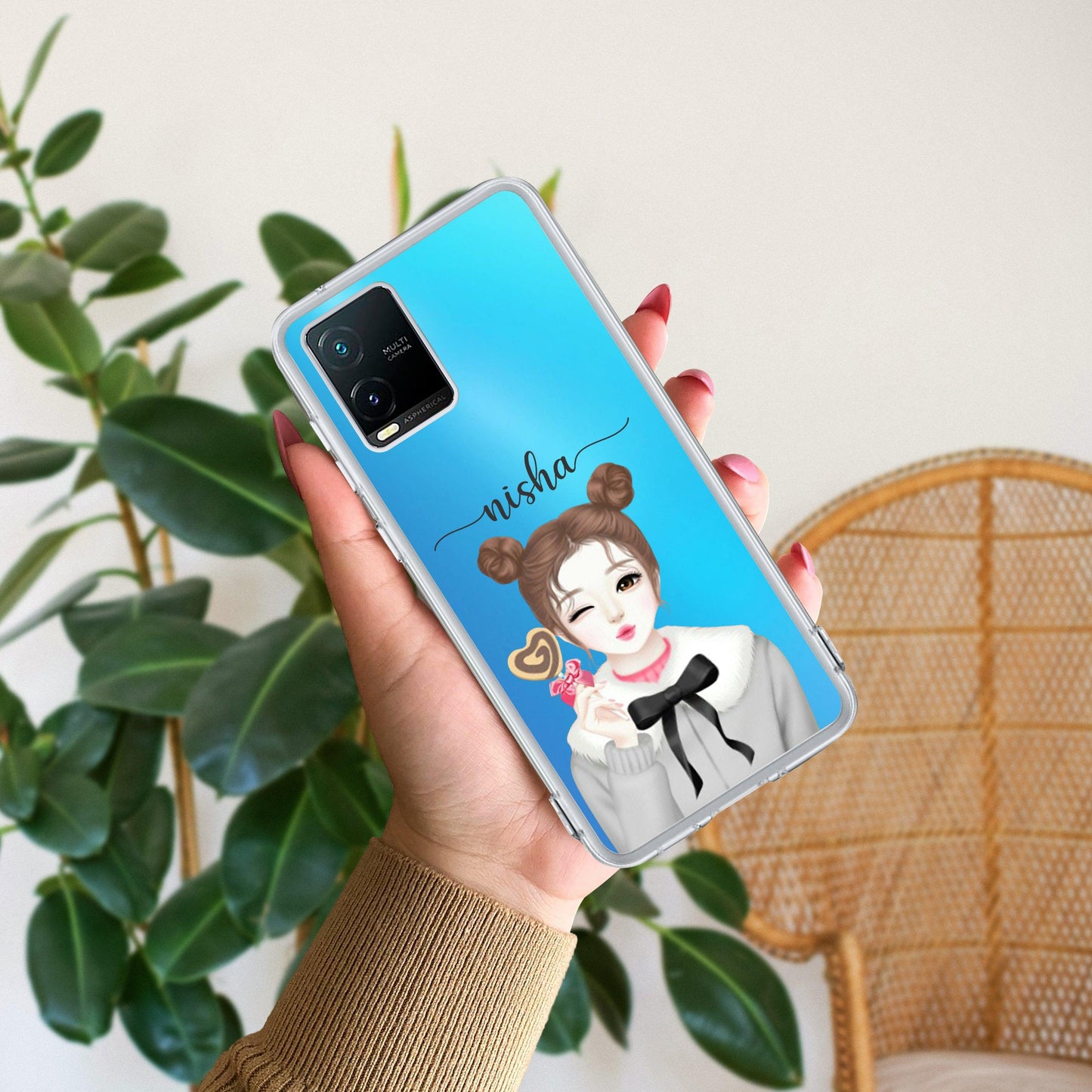 Candy Wink Customize Transparent Silicon Case For Vivo