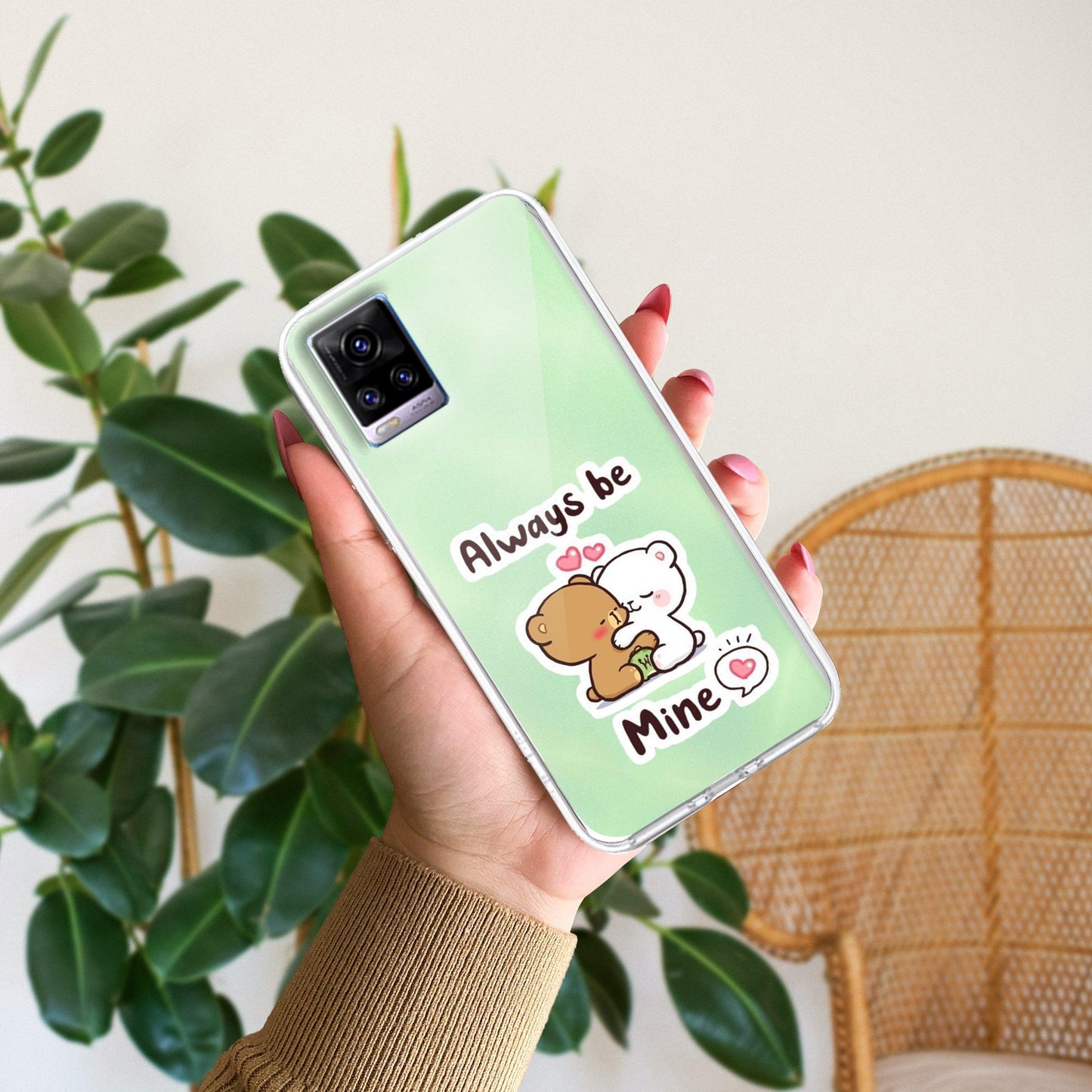 Cute Cuddle Bears Transparent Silicon Case For Vivo