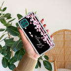Pink Floral Customize Anti Yellow Case For Samsung Galaxy M33
