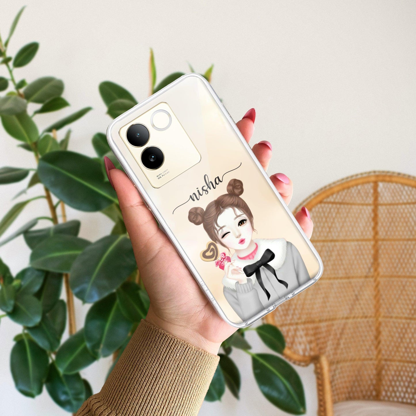 Candy Wink Customize Transparent Silicon Case For Vivo