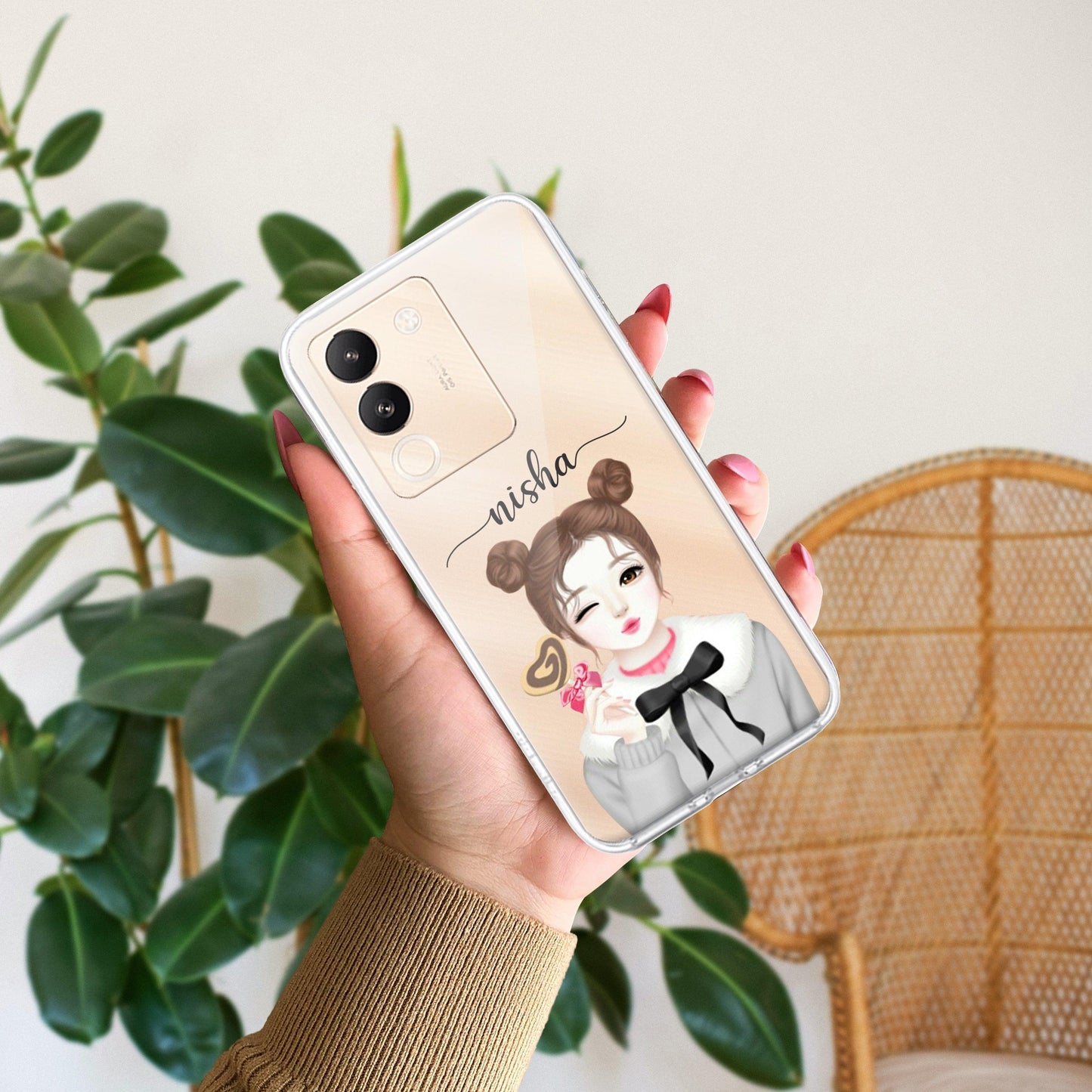 Candy Wink Customize Transparent Silicon Case For Vivo