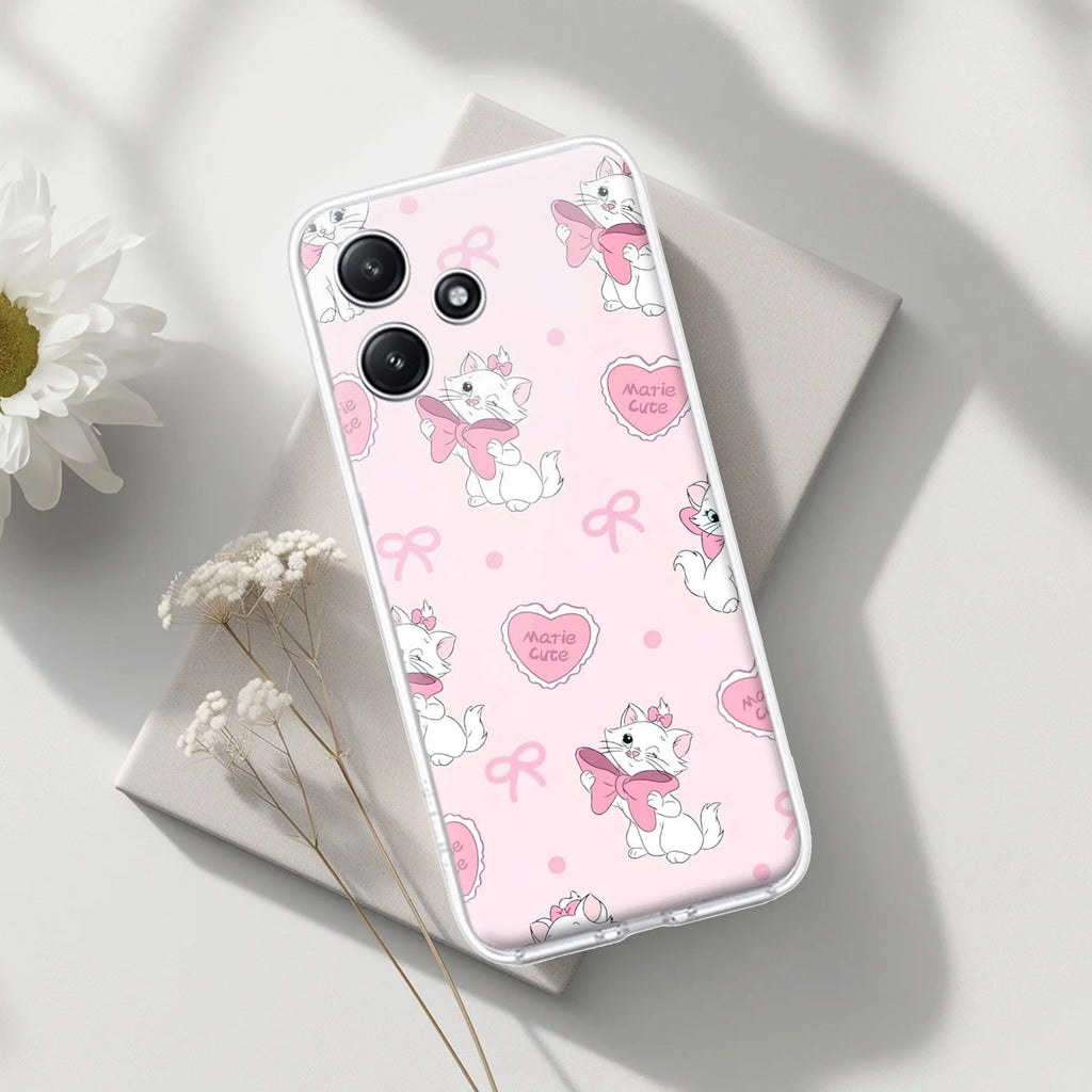 Cute Kitty Bliss Transparent Silicon Case For Redmi 12 4G