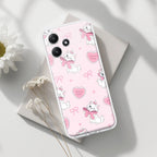 Cute Kitty Bliss Transparent Silicon Case For Redmi 12 4G