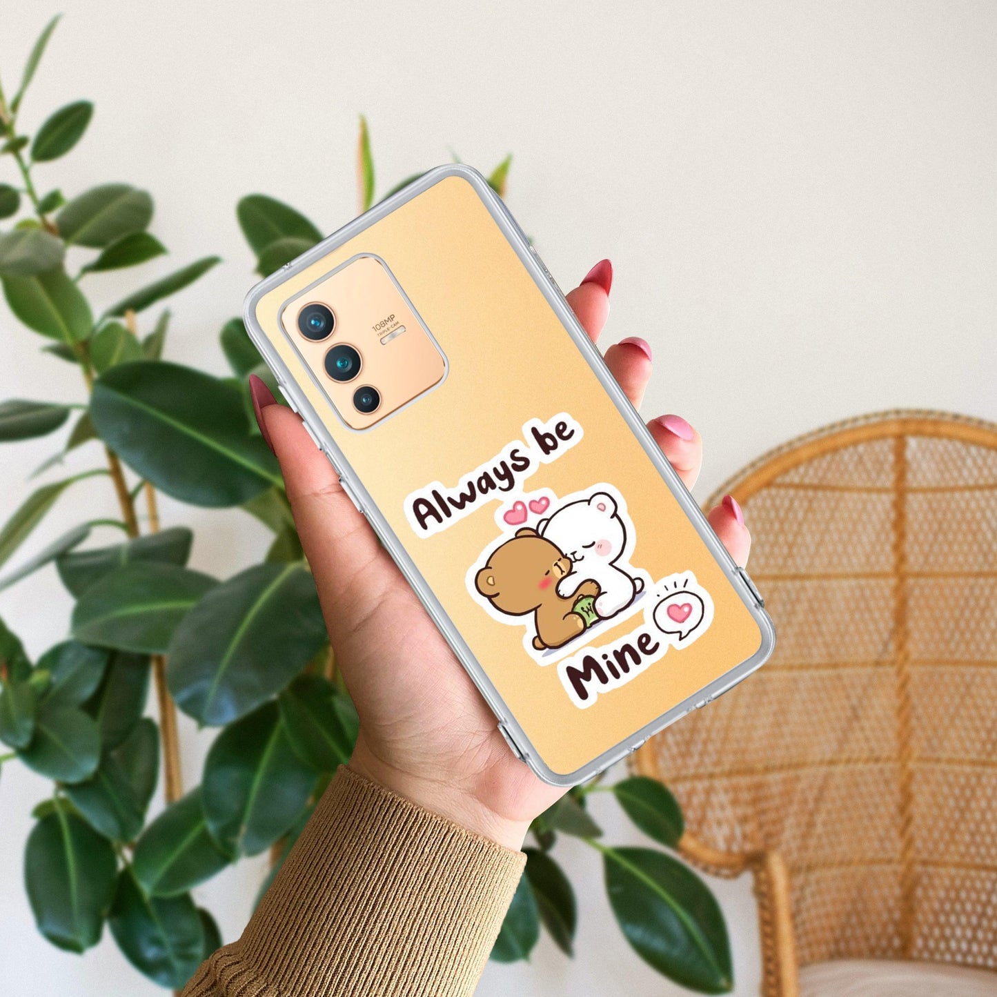 Cute Cuddle Bears Transparent Silicon Case For Vivo