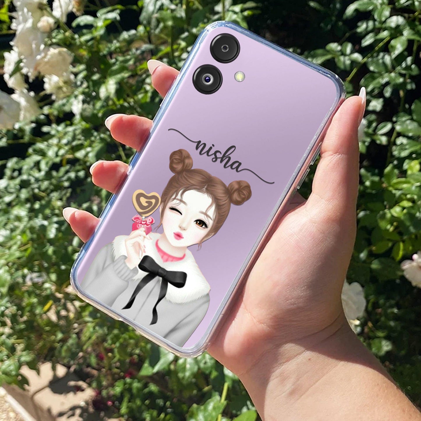 Candy Wink Customize Transparent Silicon Case For Samsung