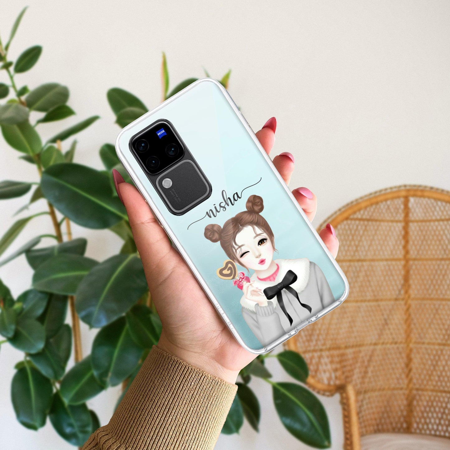 Candy Wink Customize Transparent Silicon Case For Vivo