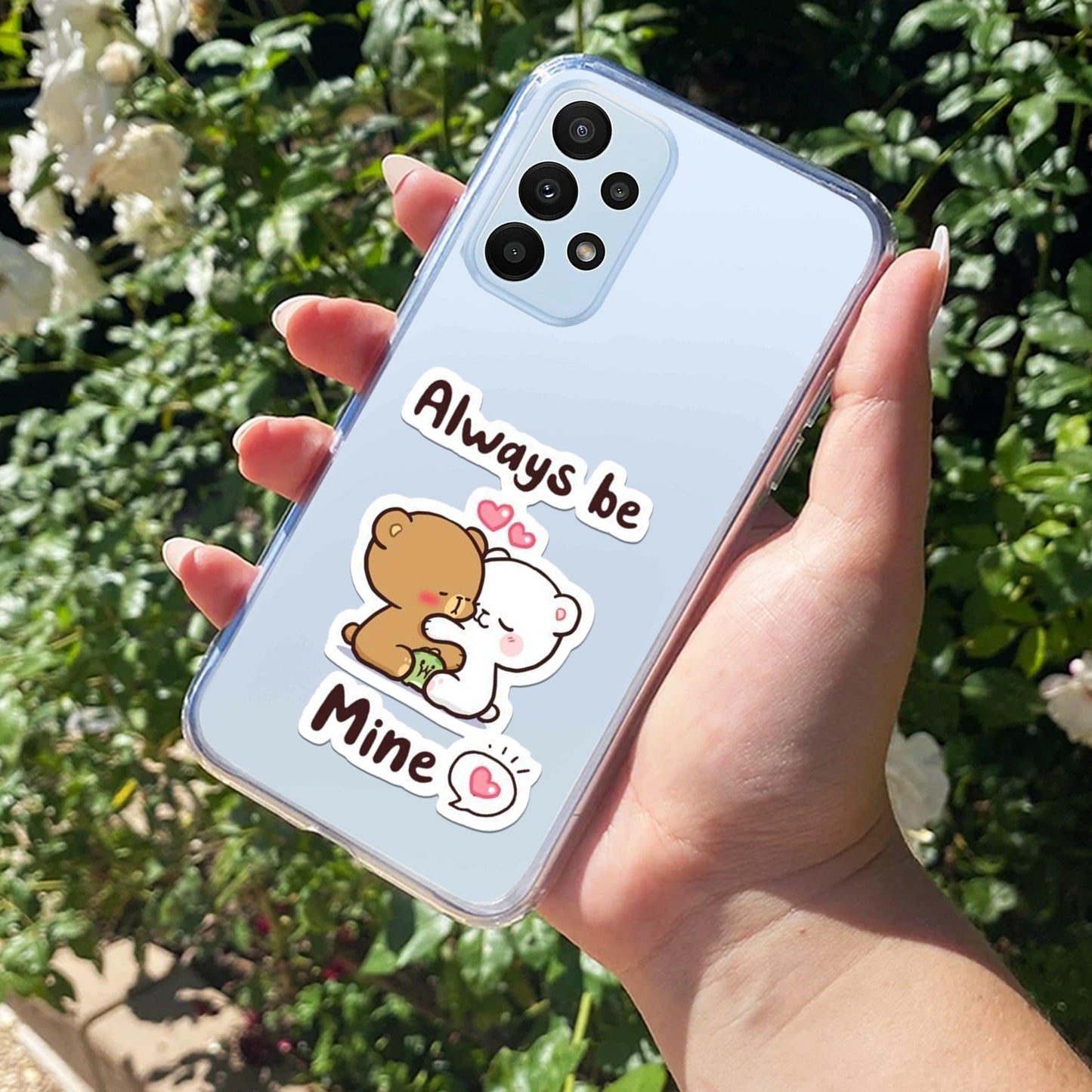 Cute Cuddle Bears Transparent Silicon Case For Samsung