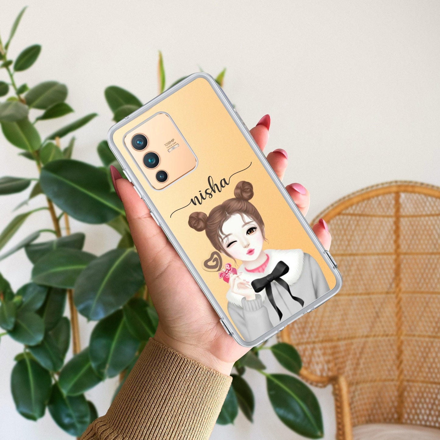 Candy Wink Customize Transparent Silicon Case For Vivo