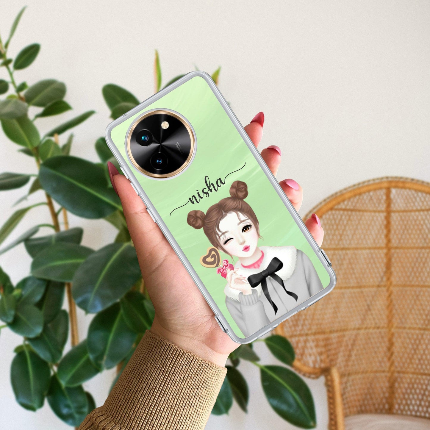 Candy Wink Customize Transparent Silicon Case For Vivo