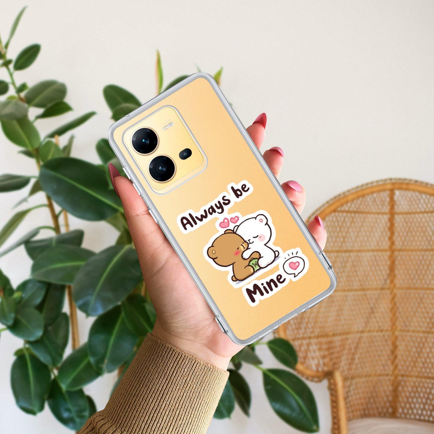 Cute Cuddle Bears Transparent Silicon Case For Vivo