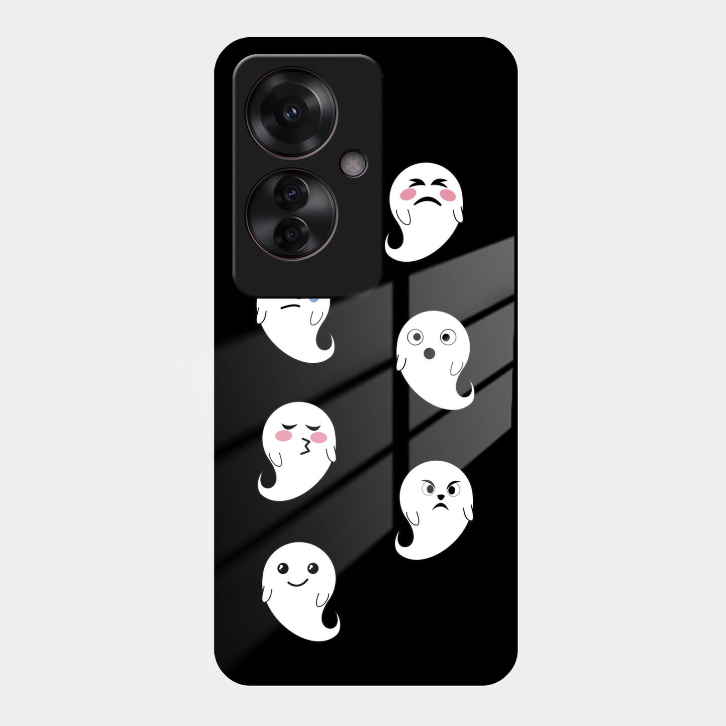 Cute Ghost Glass Case Cover For Oppo