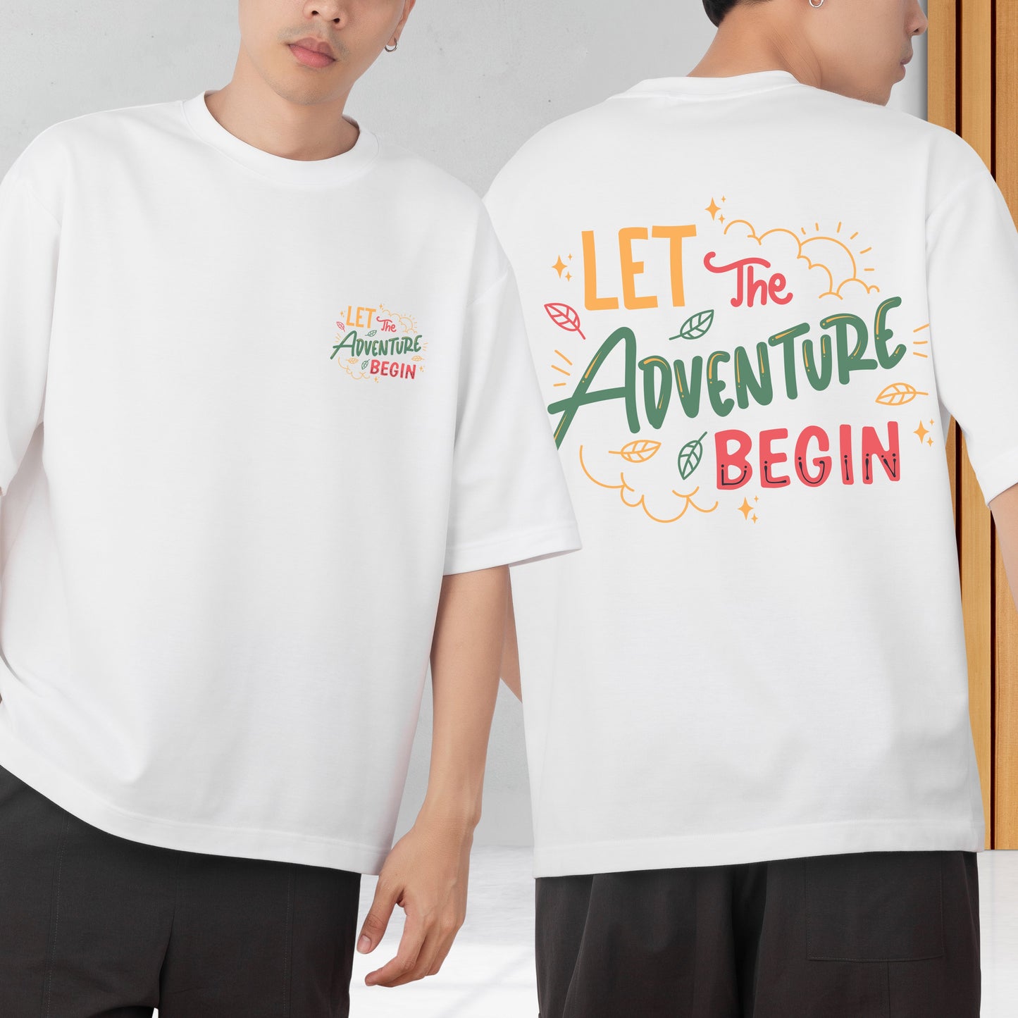 Advanture Begin Men's Cotton Graphic Print Oversized T-Shirt ShopOnCliQ