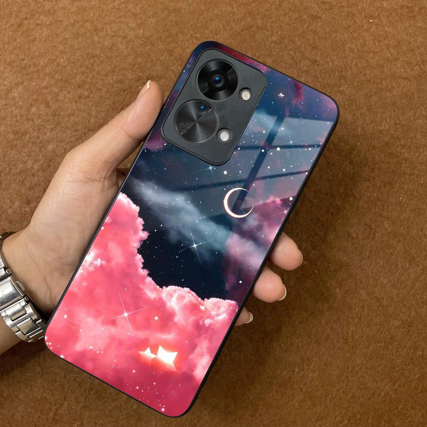 Aesthetic Cloud Glass Case Cover For OnePlus