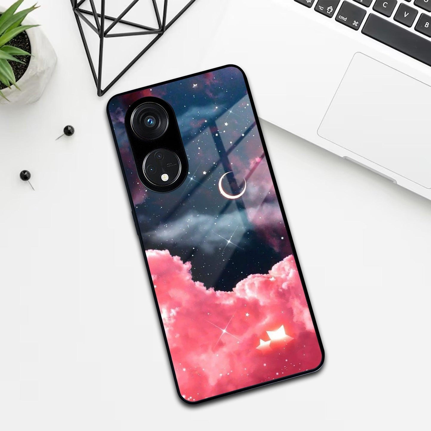 Aesthetic Cloud Glass Case Cover For Oppo