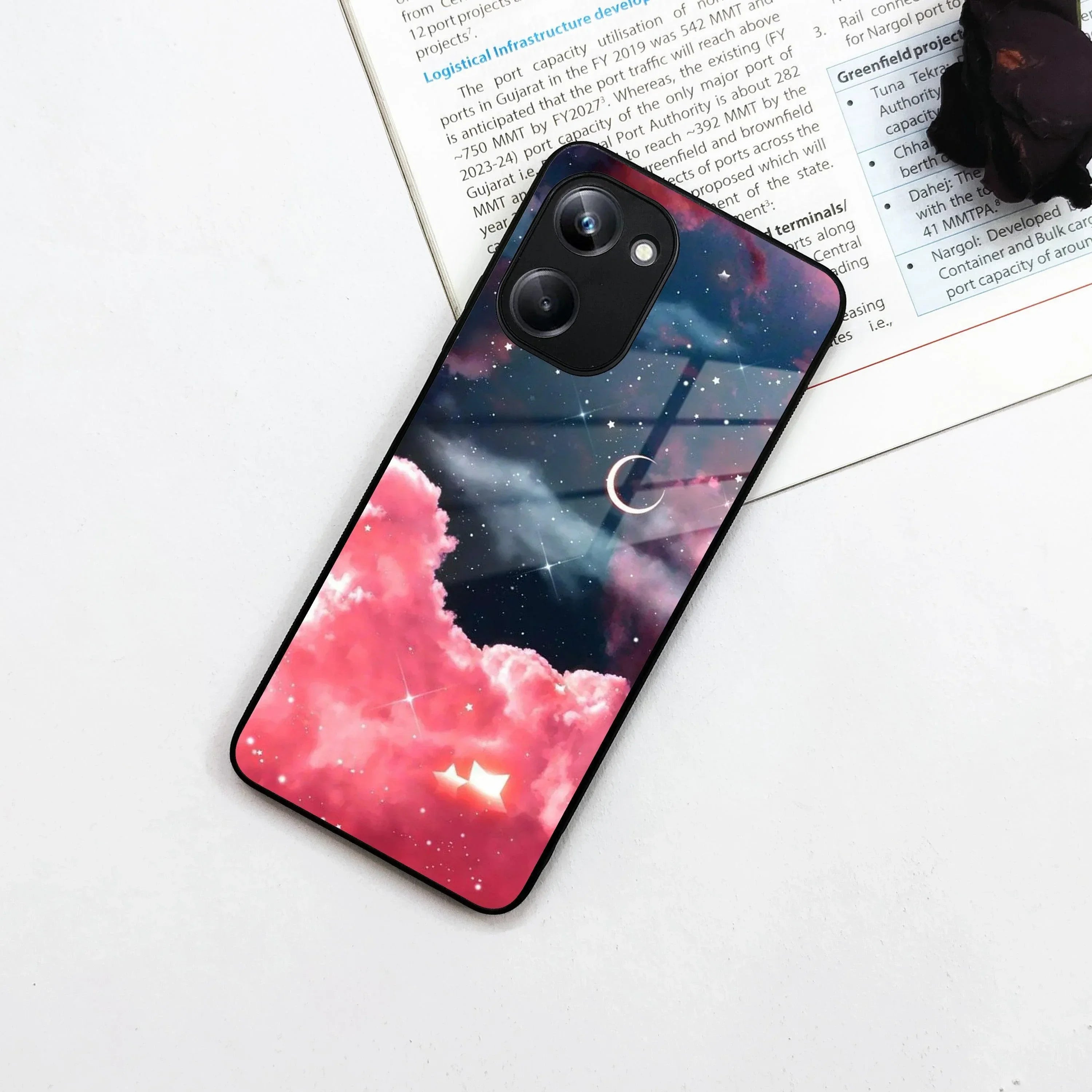 Aesthetic Cloud Glass Case Cover For Realme/Narzo - ShopOnCliQ