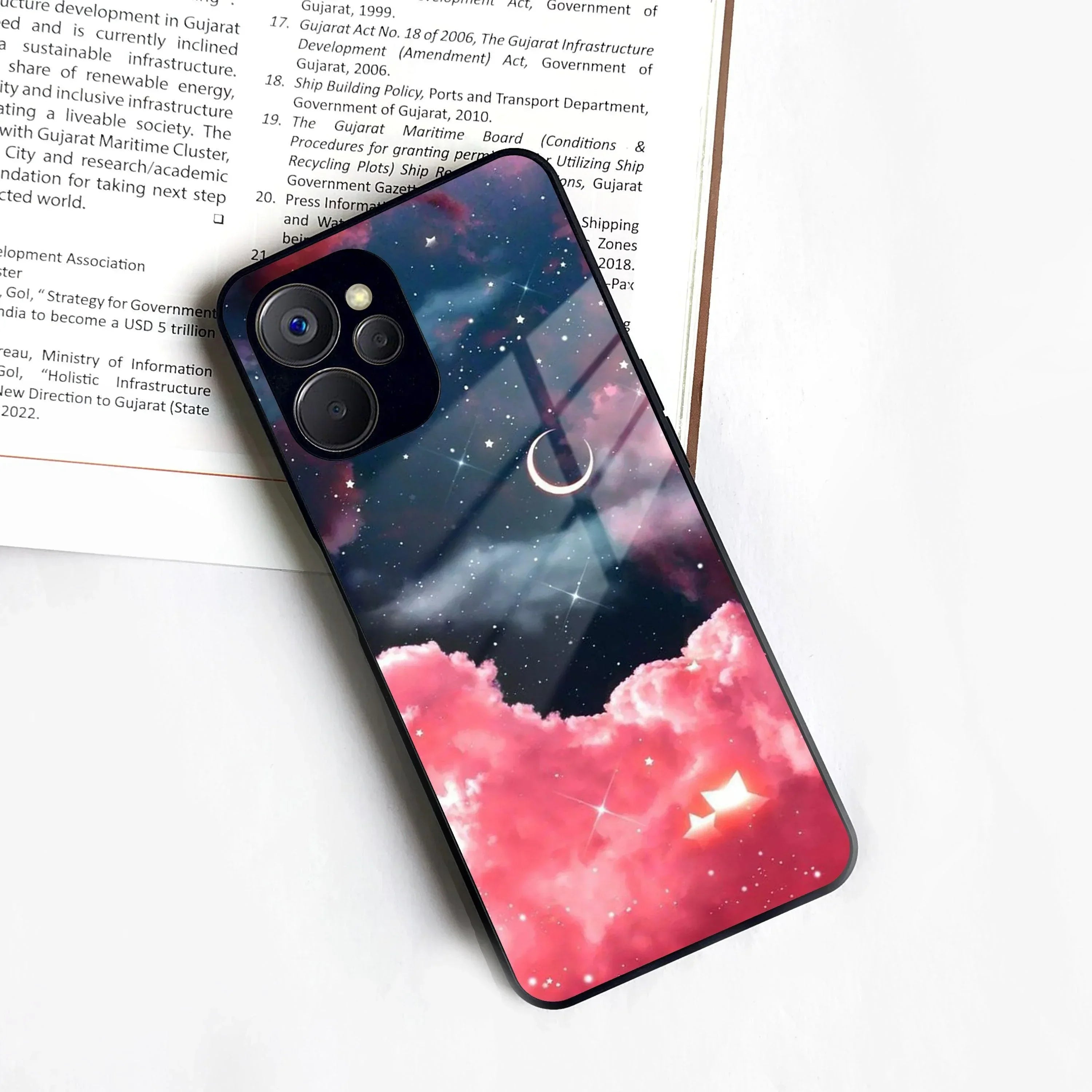Aesthetic Cloud Glass Case Cover For Realme/Narzo - ShopOnCliQ