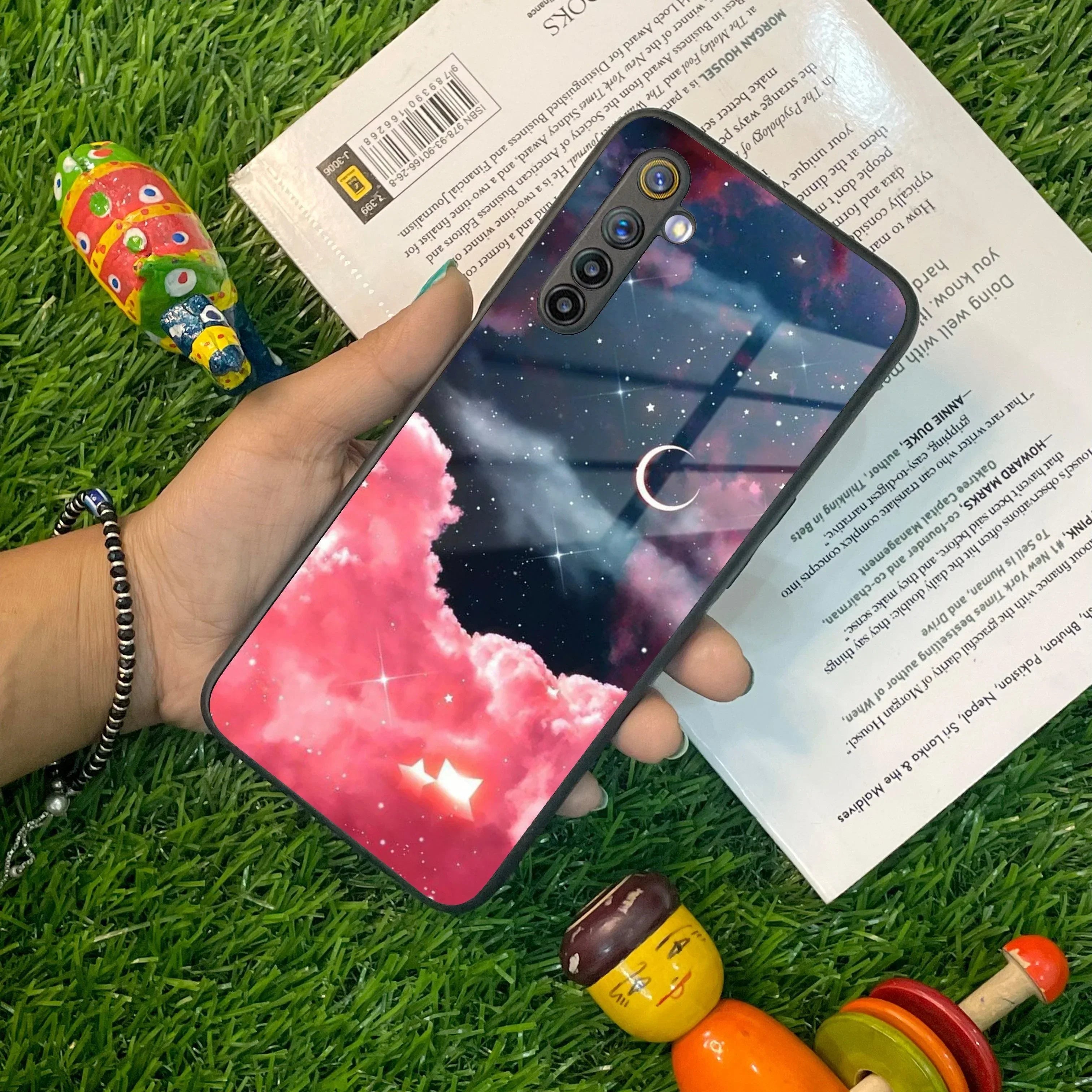 Aesthetic Cloud Glass Case Cover For Realme/Narzo - ShopOnCliQ
