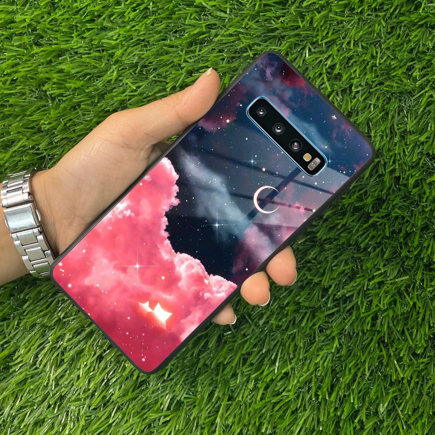 Aesthetic Cloud Glass Case Cover For Samsung