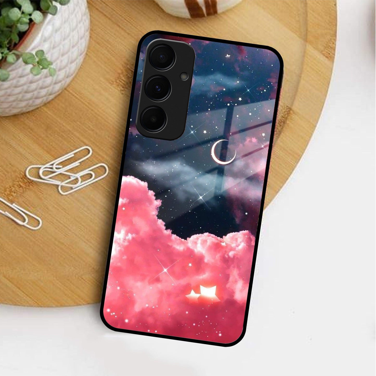 Aesthetic Cloud Glass Case Cover For Samsung