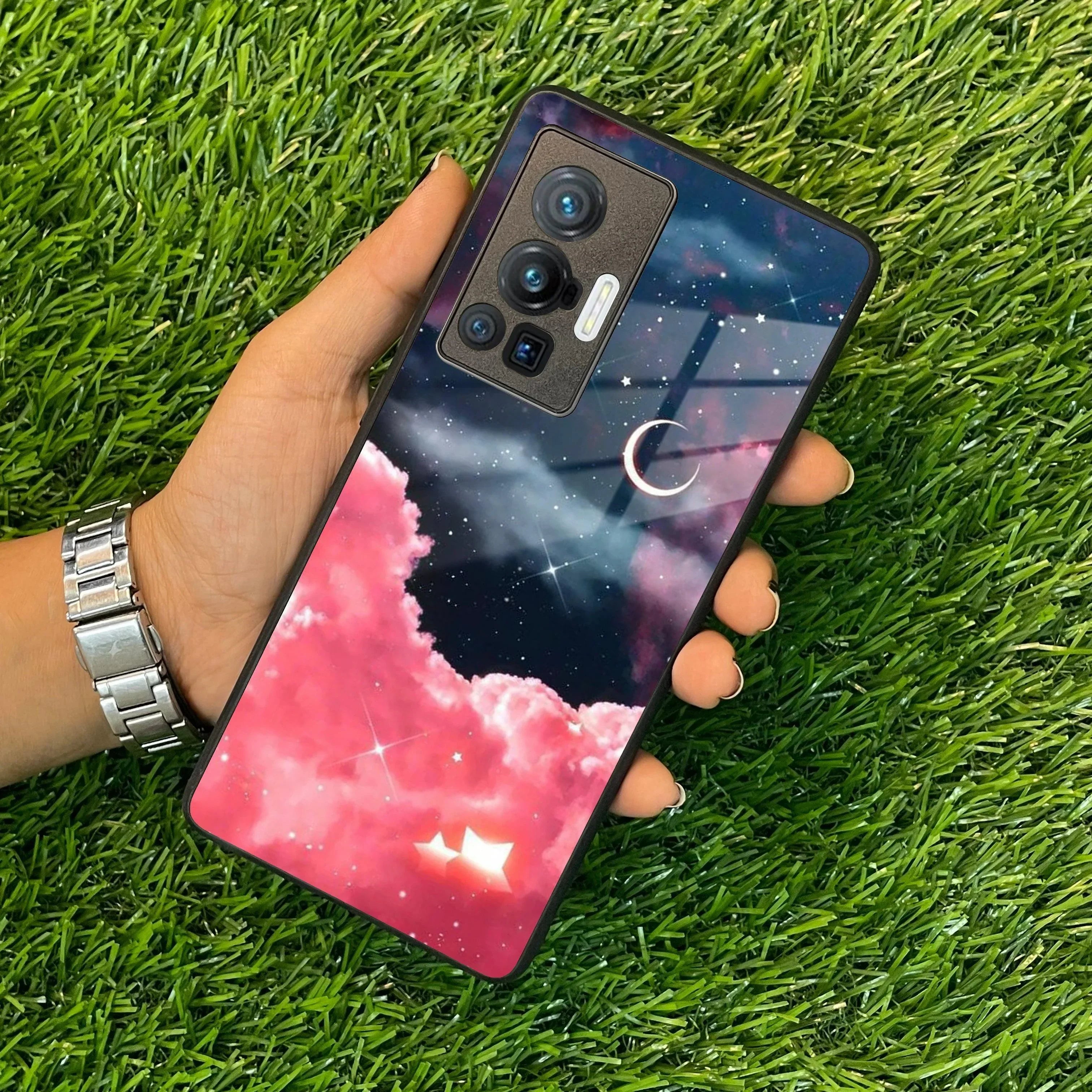 Aesthetic Cloud Glass Case Cover For Vivo - ShopOnCliQ