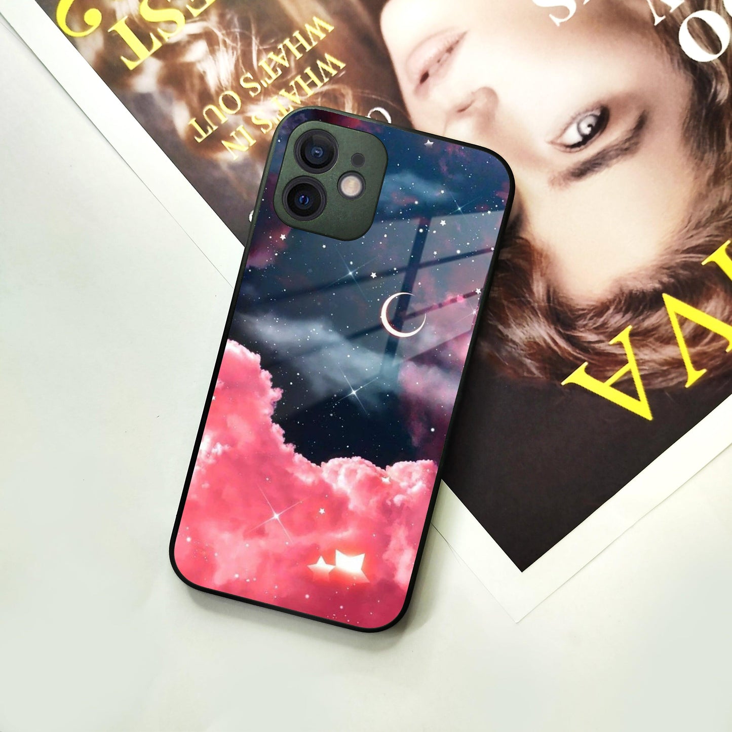 Aesthetic Cloud Glass Case Cover For iPhone