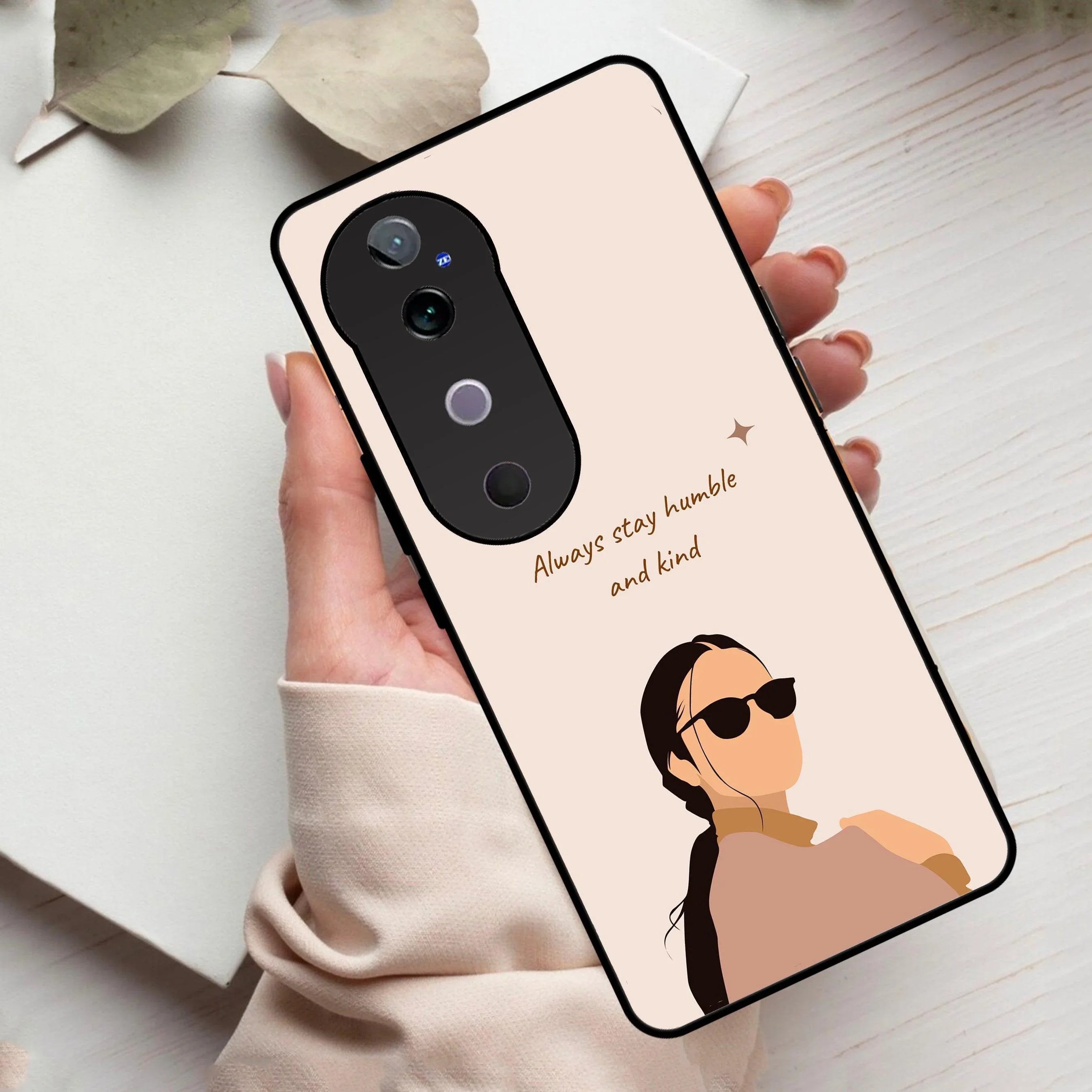 Always Stay Humble And Kind Glass Phone Cover For Vivo - ShopOnCliQ
