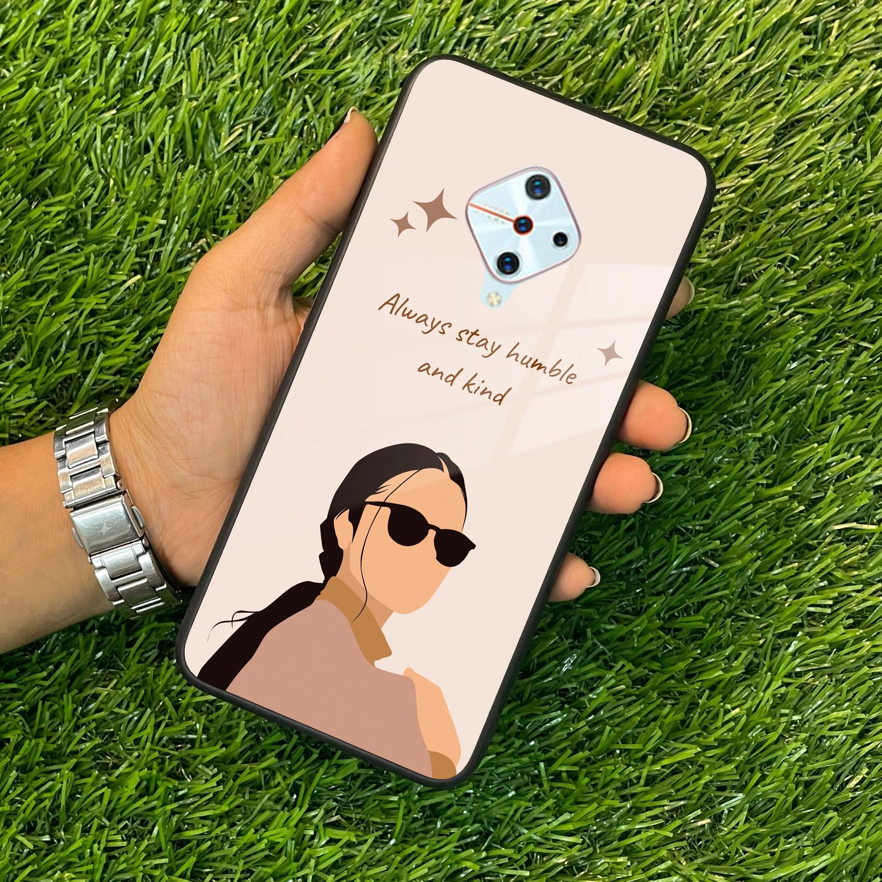 Always Stay Humble And Kind Glass Phone Cover For Vivo - ShopOnCliQ