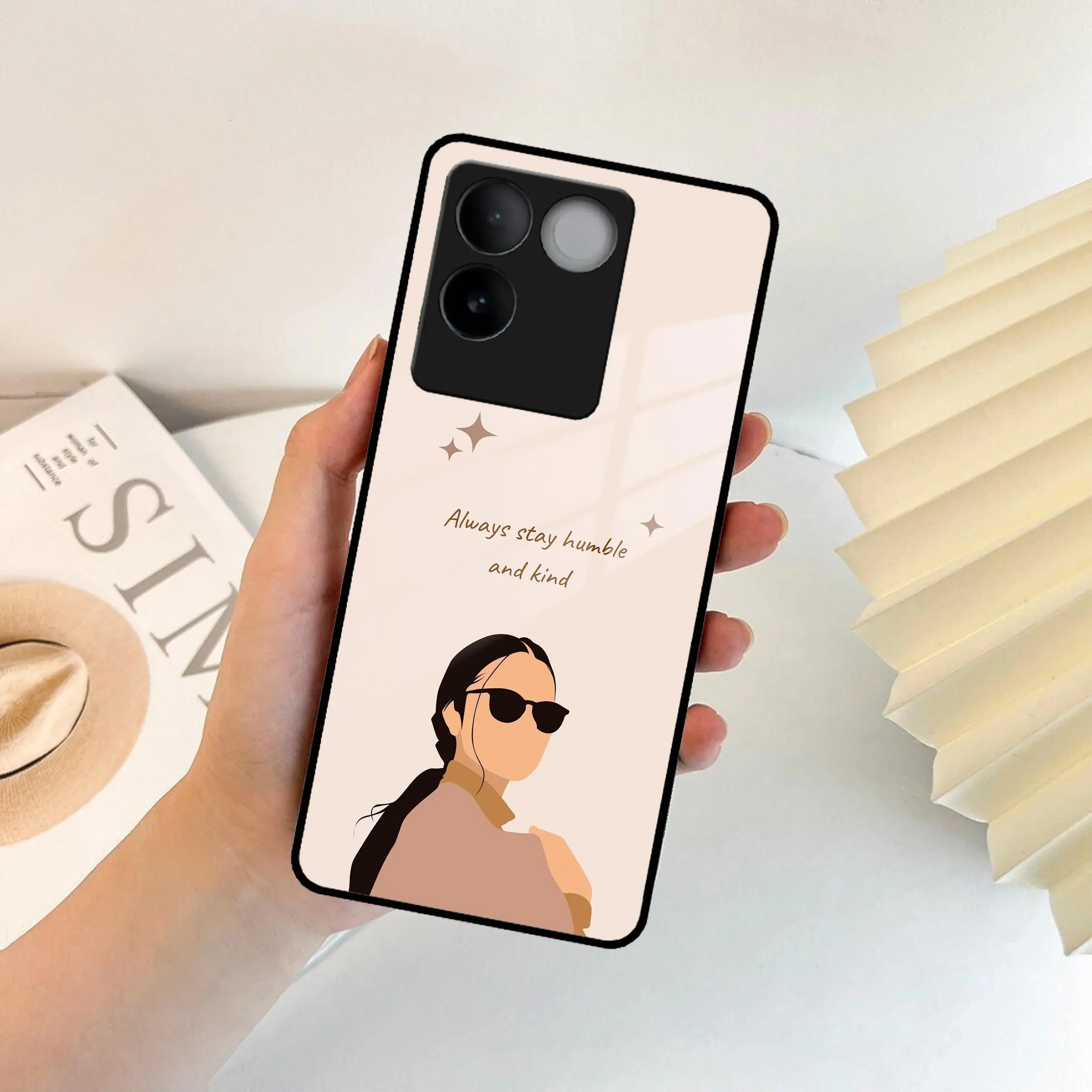 Always Stay Humble And Kind Glass Phone Cover For iQOO - ShopOnCliQ